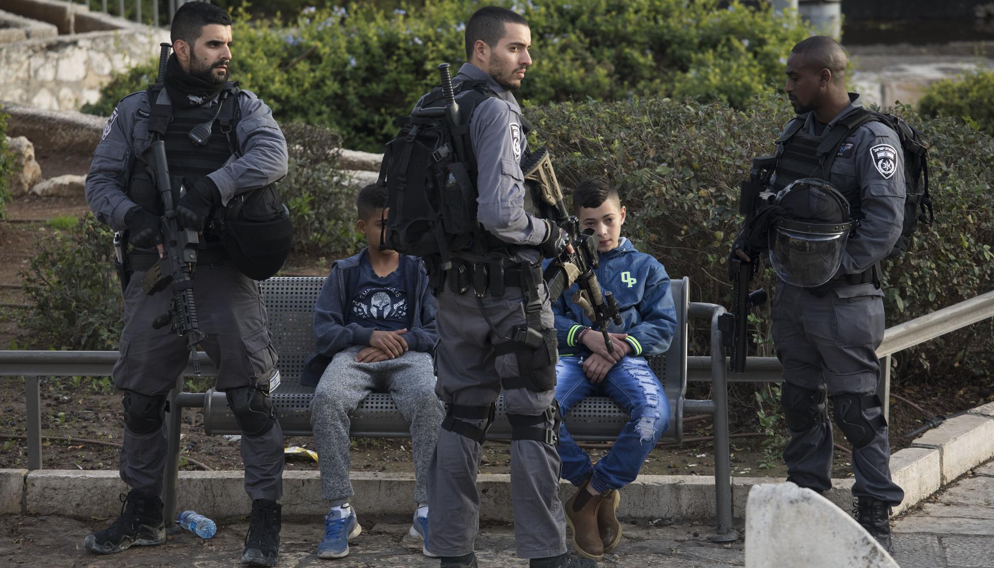 Menores palestinos detenidos. Active Stills