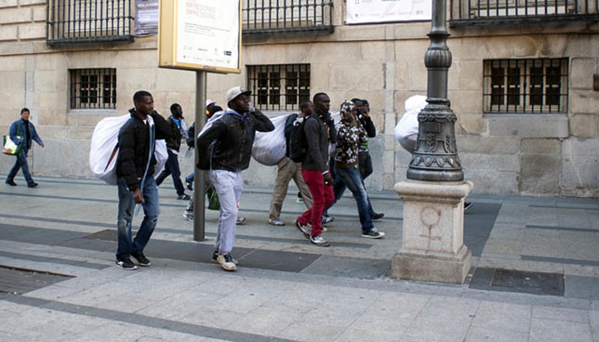 Manteros en Madrid