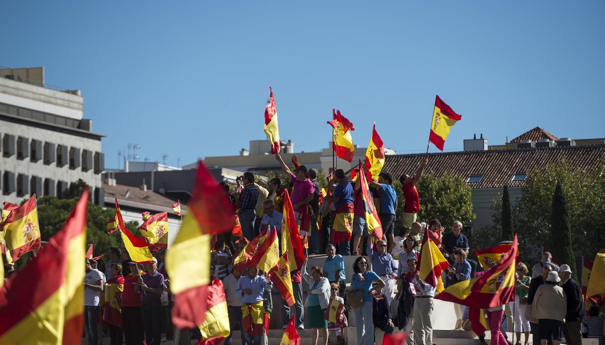 Manifestacion en la Plaza de Colon