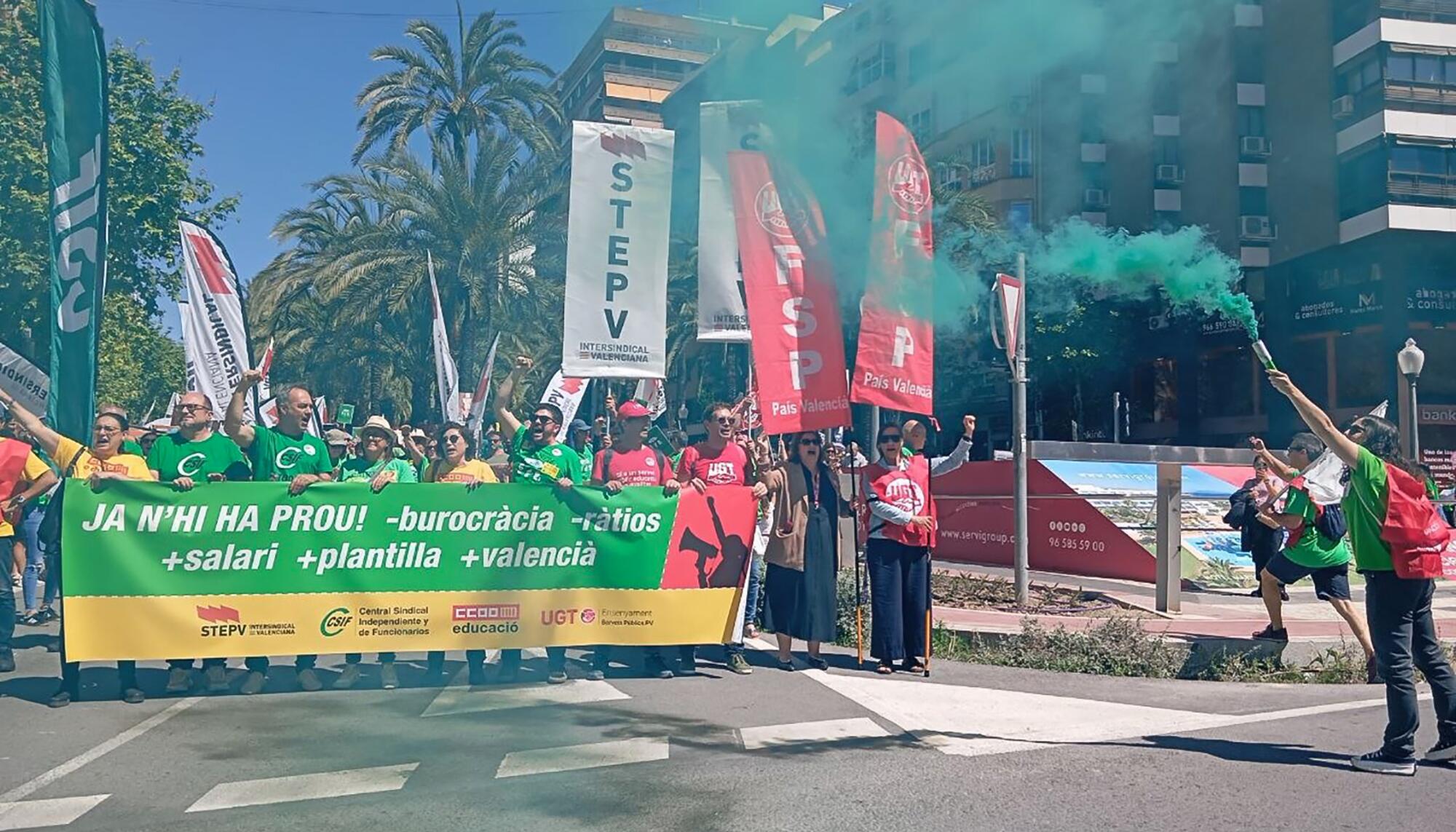 Huelga manifestación funcionarios Valencia