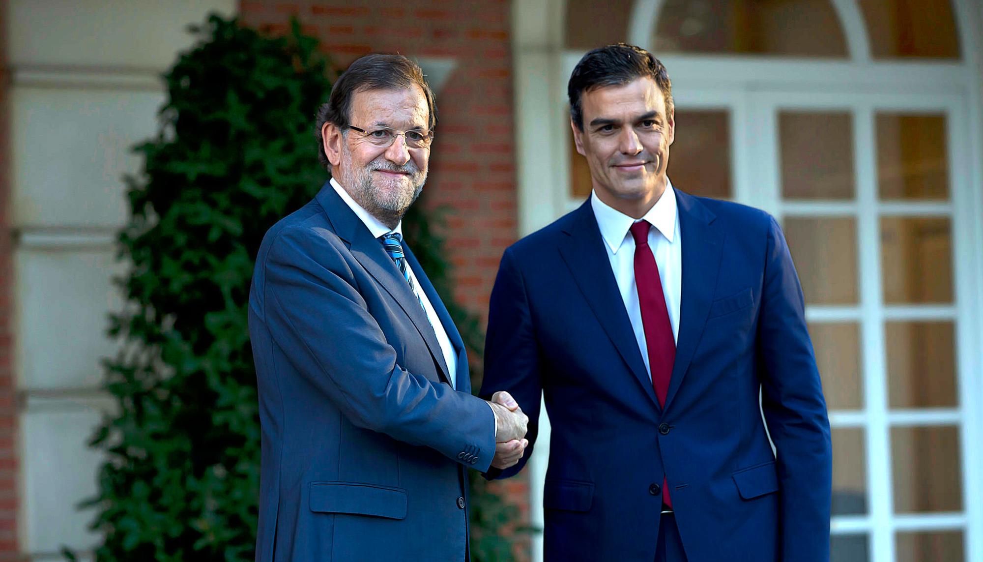 Mariano Rajoy y Pedro Sánchez Moncloa