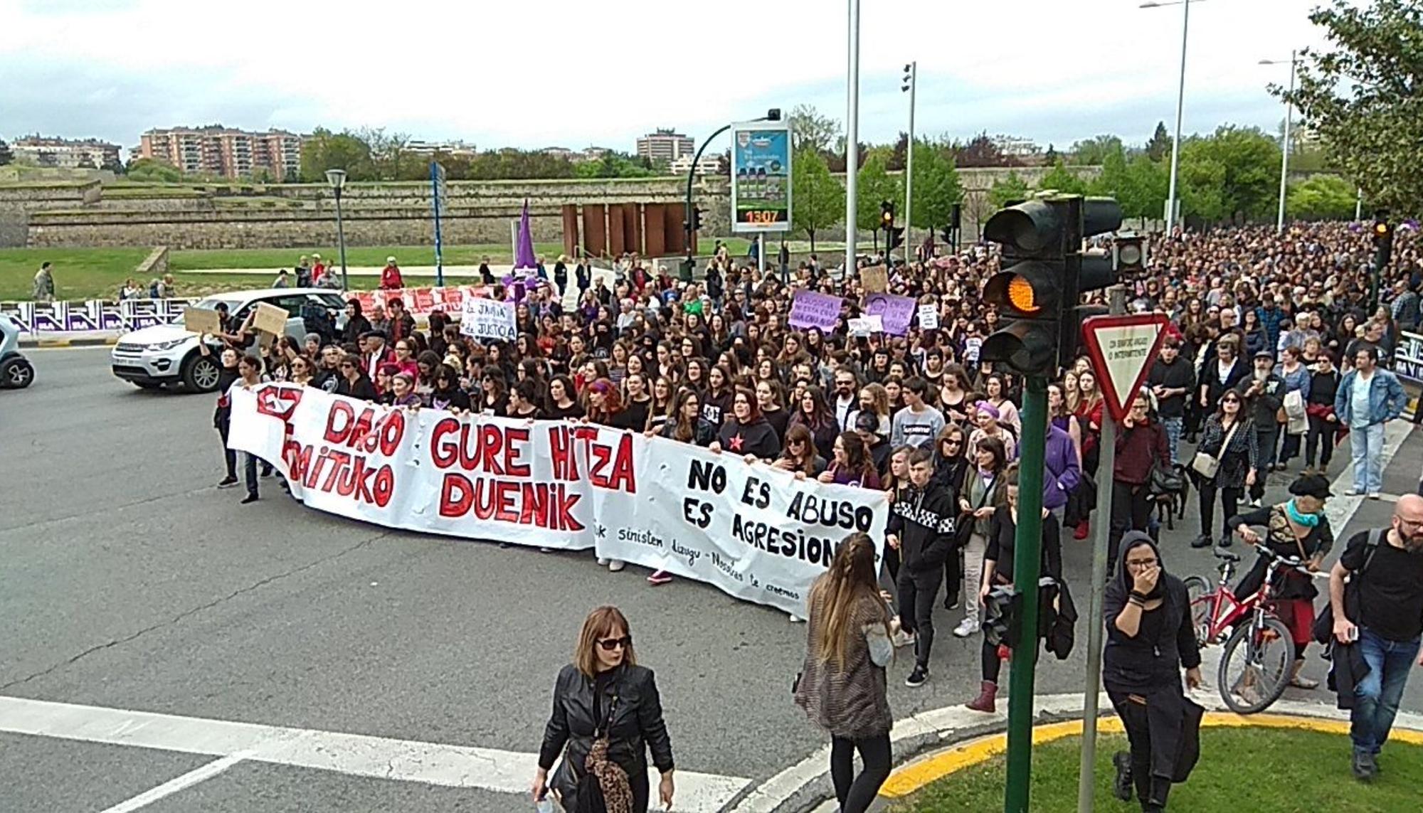 Manifestación Manada -Pamplona