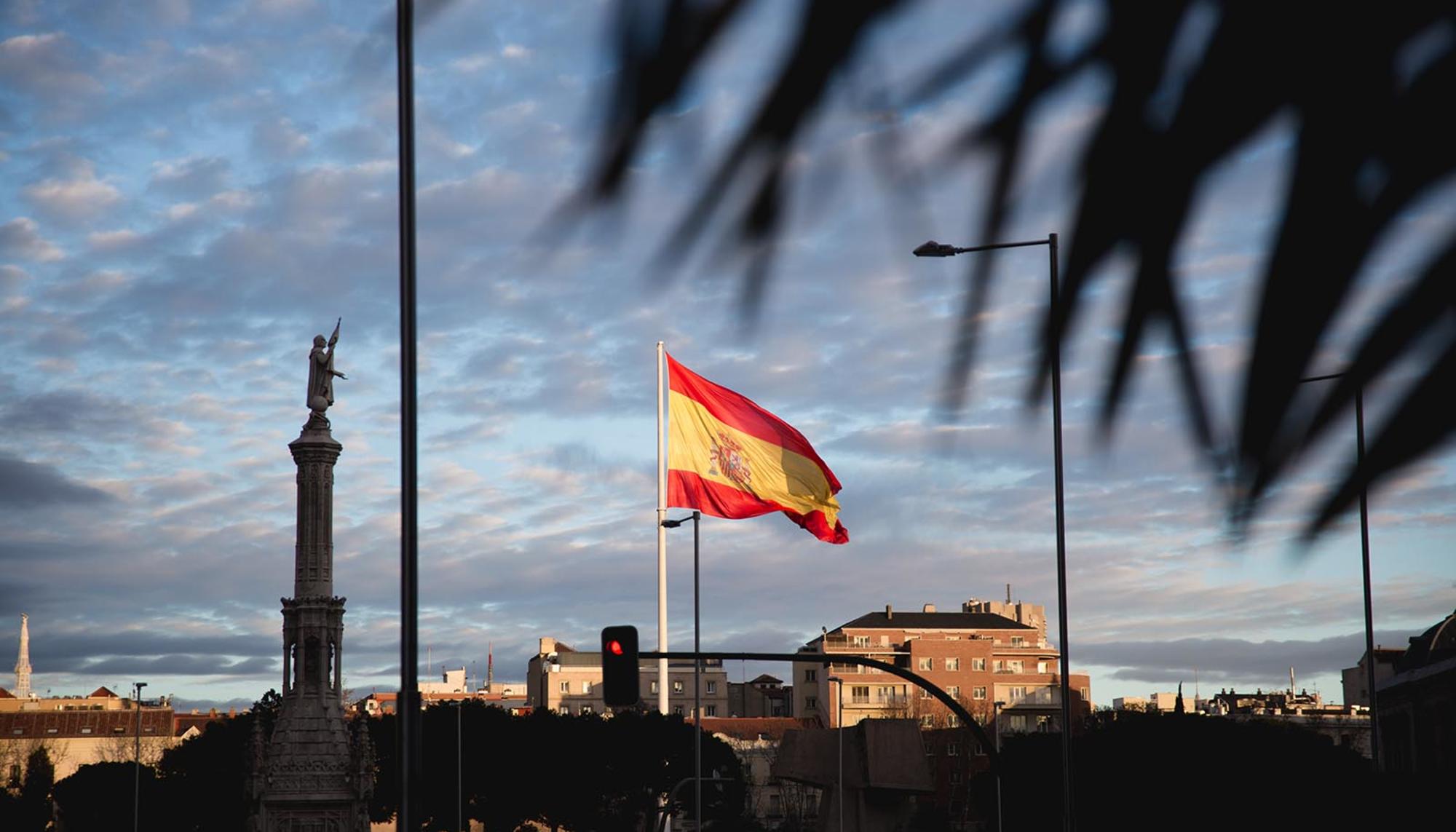 Bandera de España. Plaza de Colón. Madrid