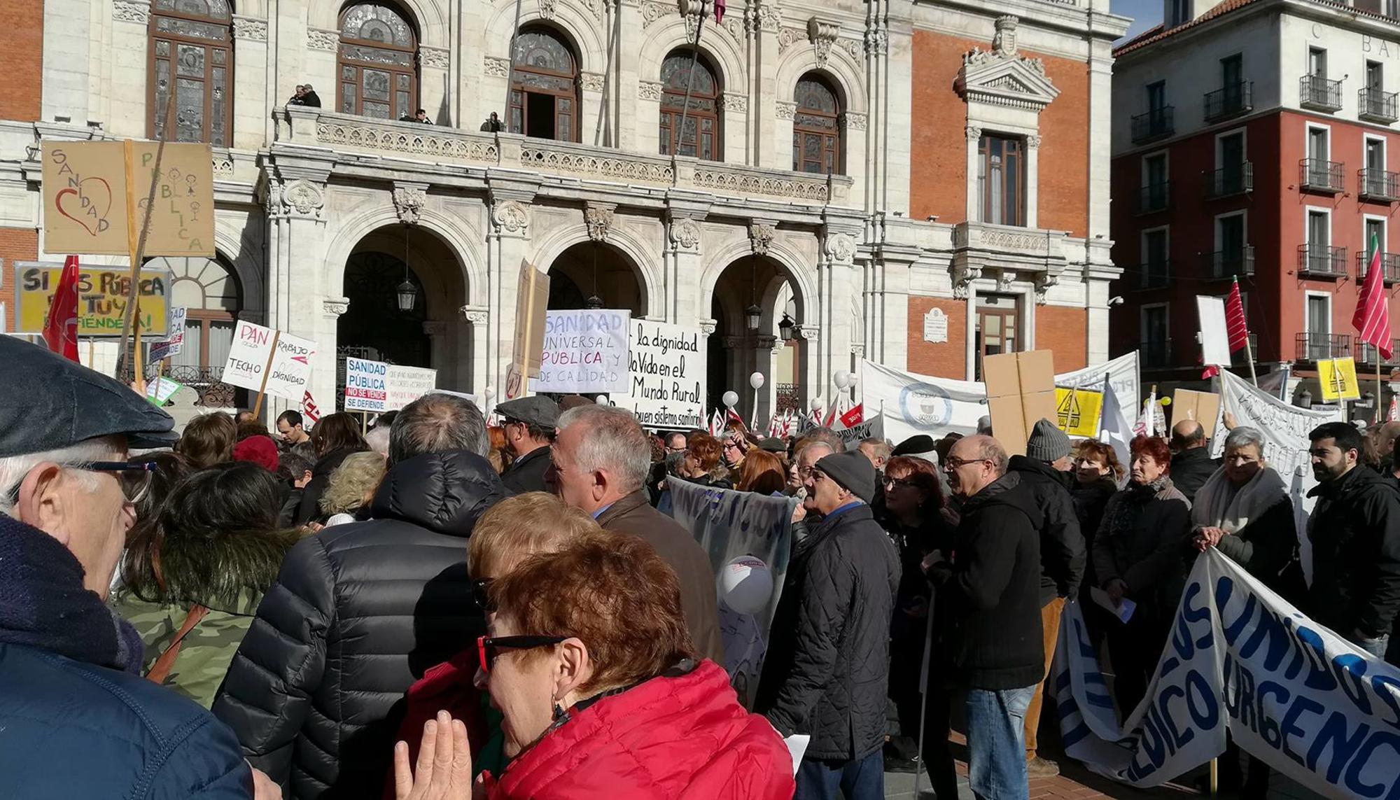 La Marea Blanca en Valladolid el pasado sábado