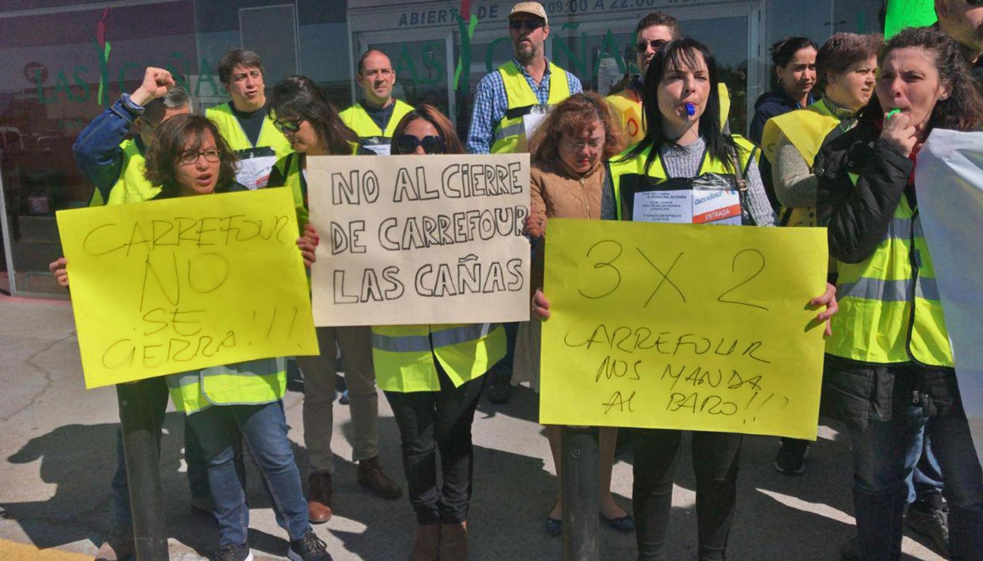 Protestas de los trabajadores de Carrefour Las Cañas, Viana