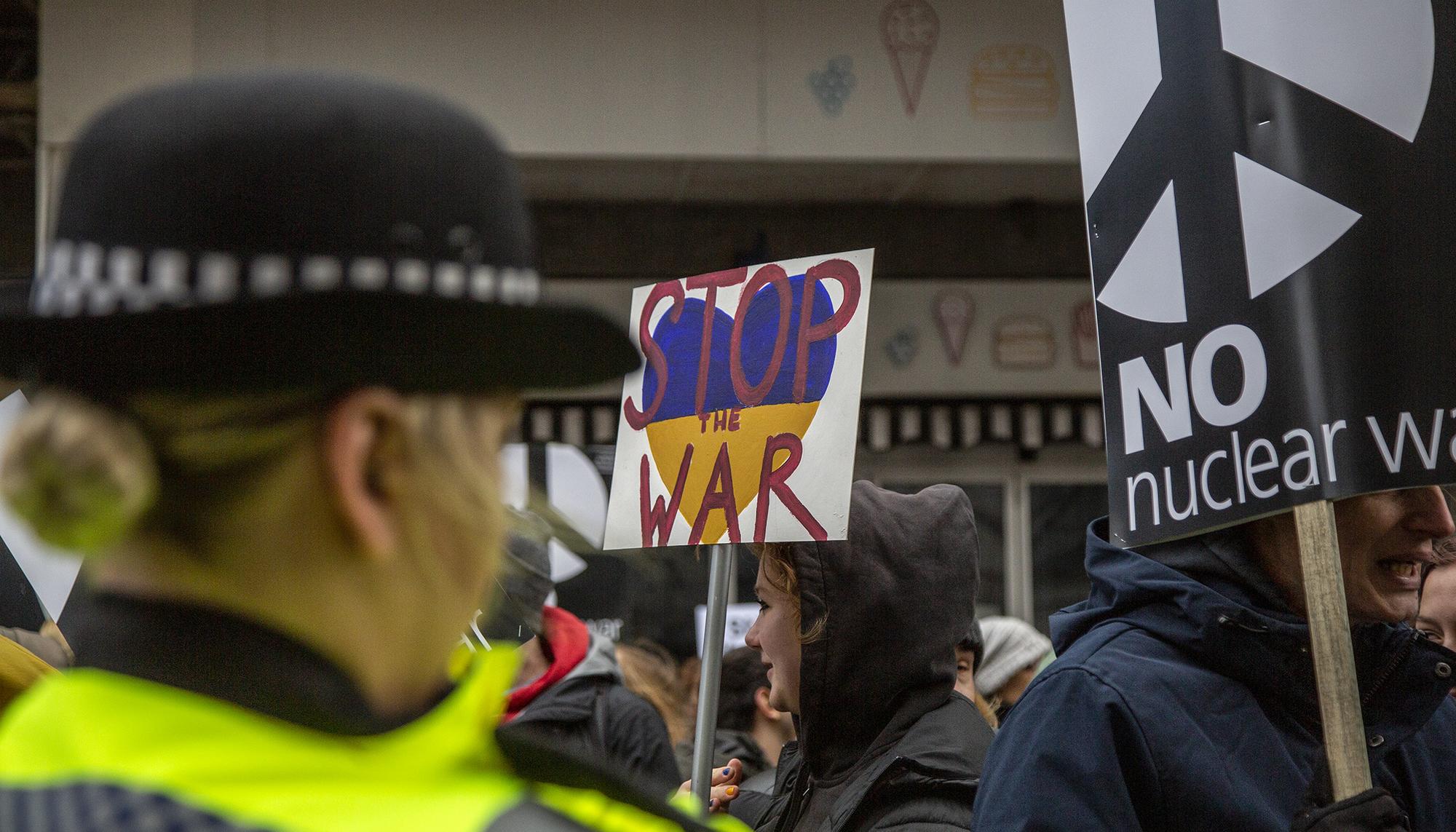 Protesta contra la guerra Ucrania Rusia en Londres 03