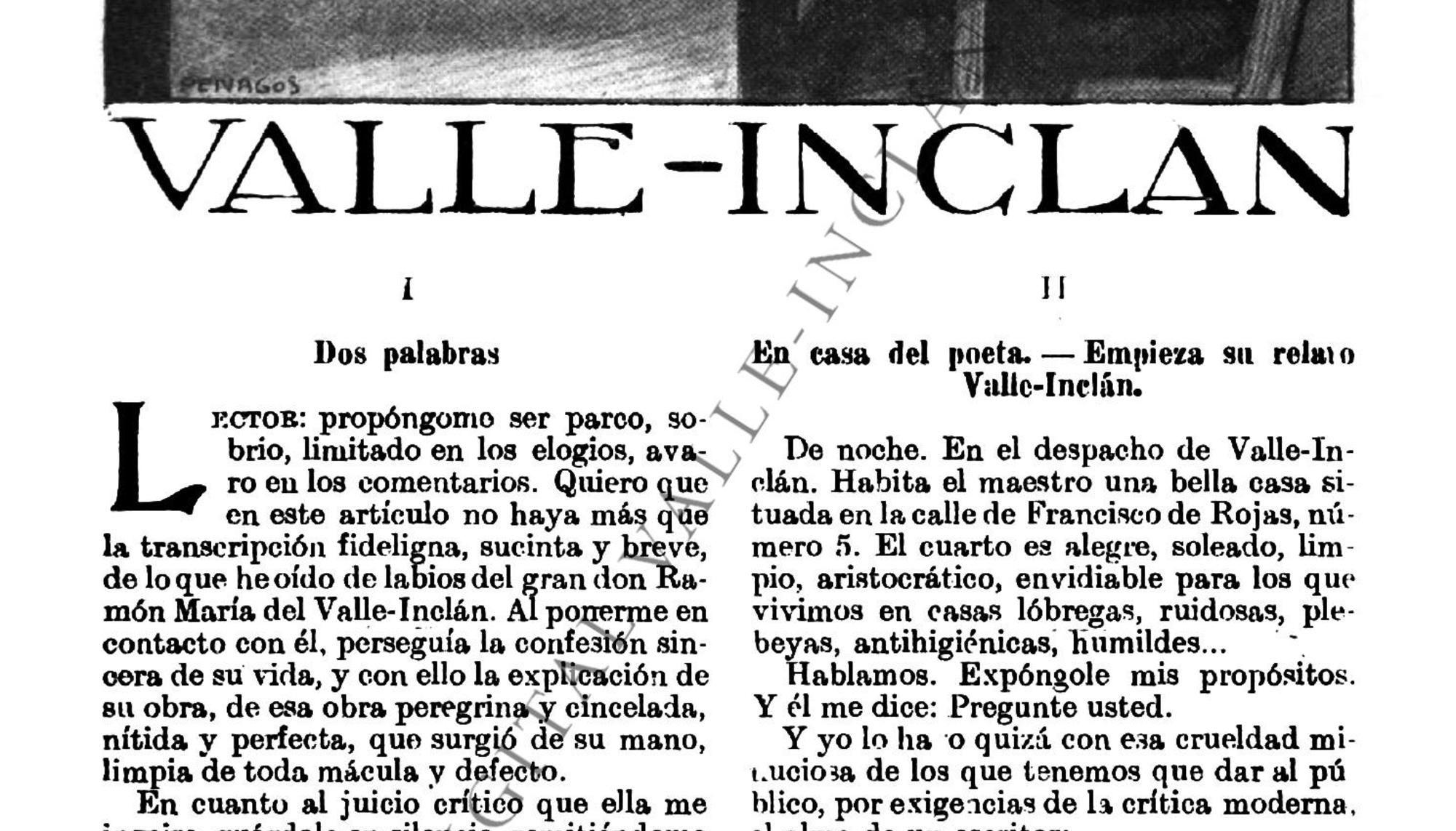 Primera página de la entrevista publicada en "Por esos mundos"