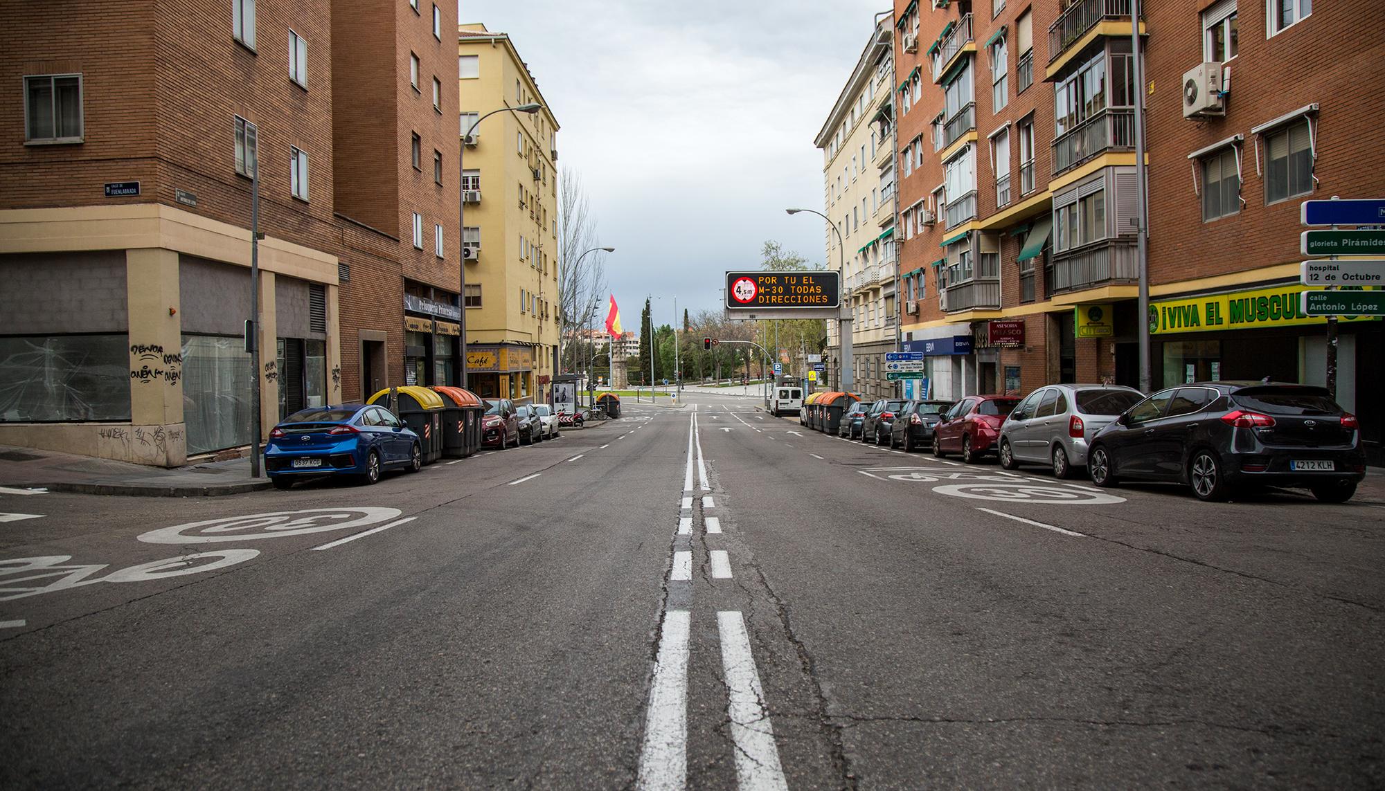 Coronavirus calle vacía Carabanchel 