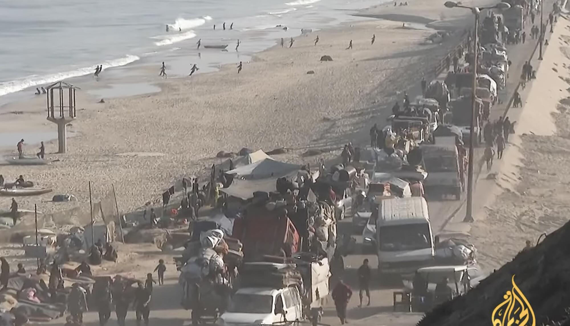 Desplazamientos en Ciudad de Gaza.