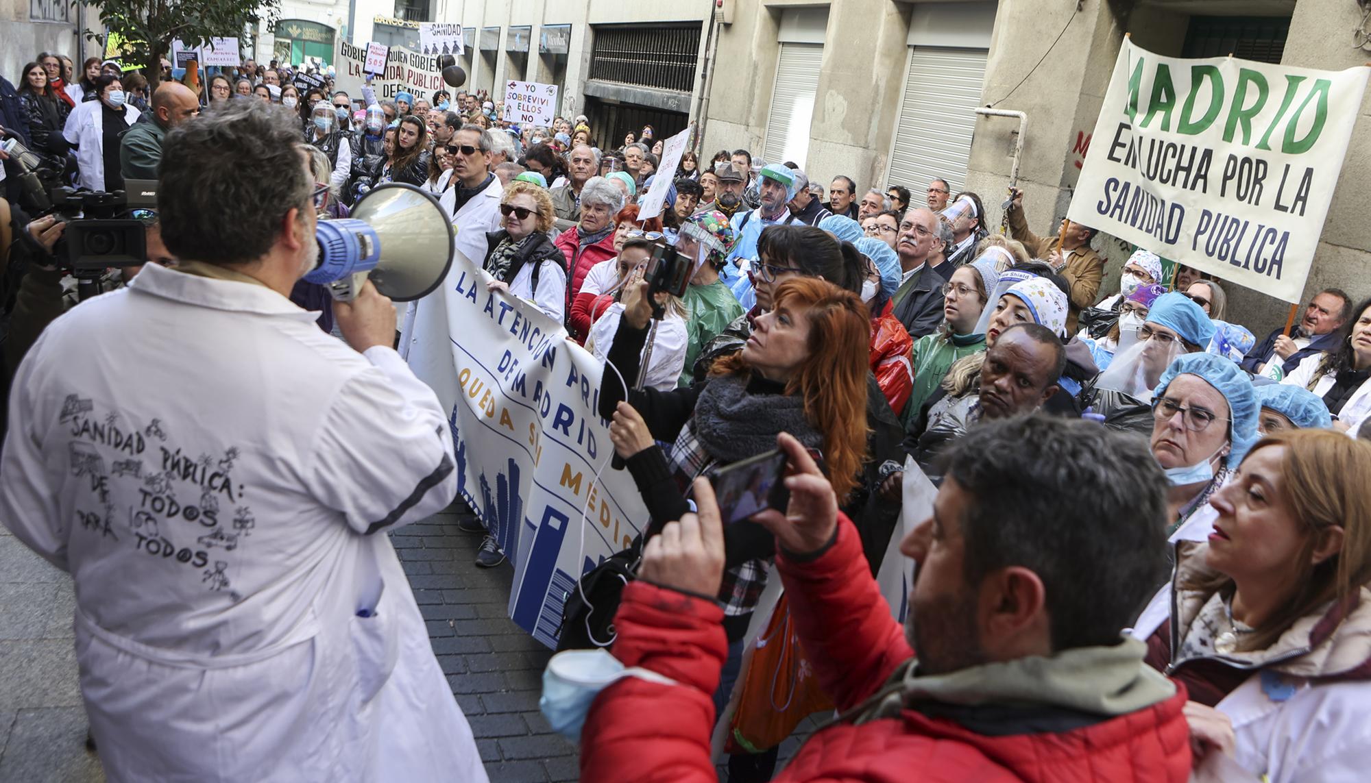 Manifestación médicos consejería de Sanidad