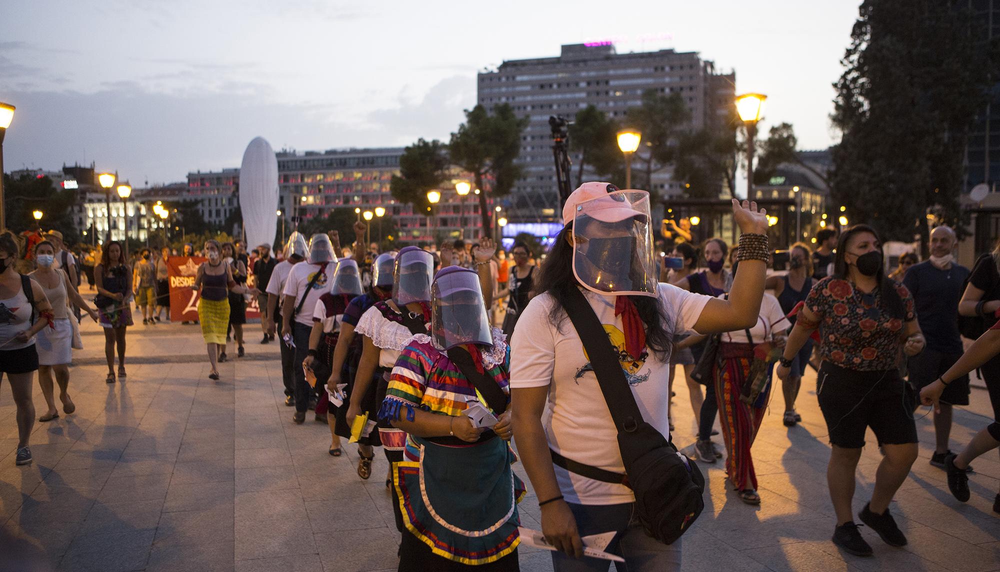 Zapatistas en Madrid, manifestación 13 de agosto 2021 - 10