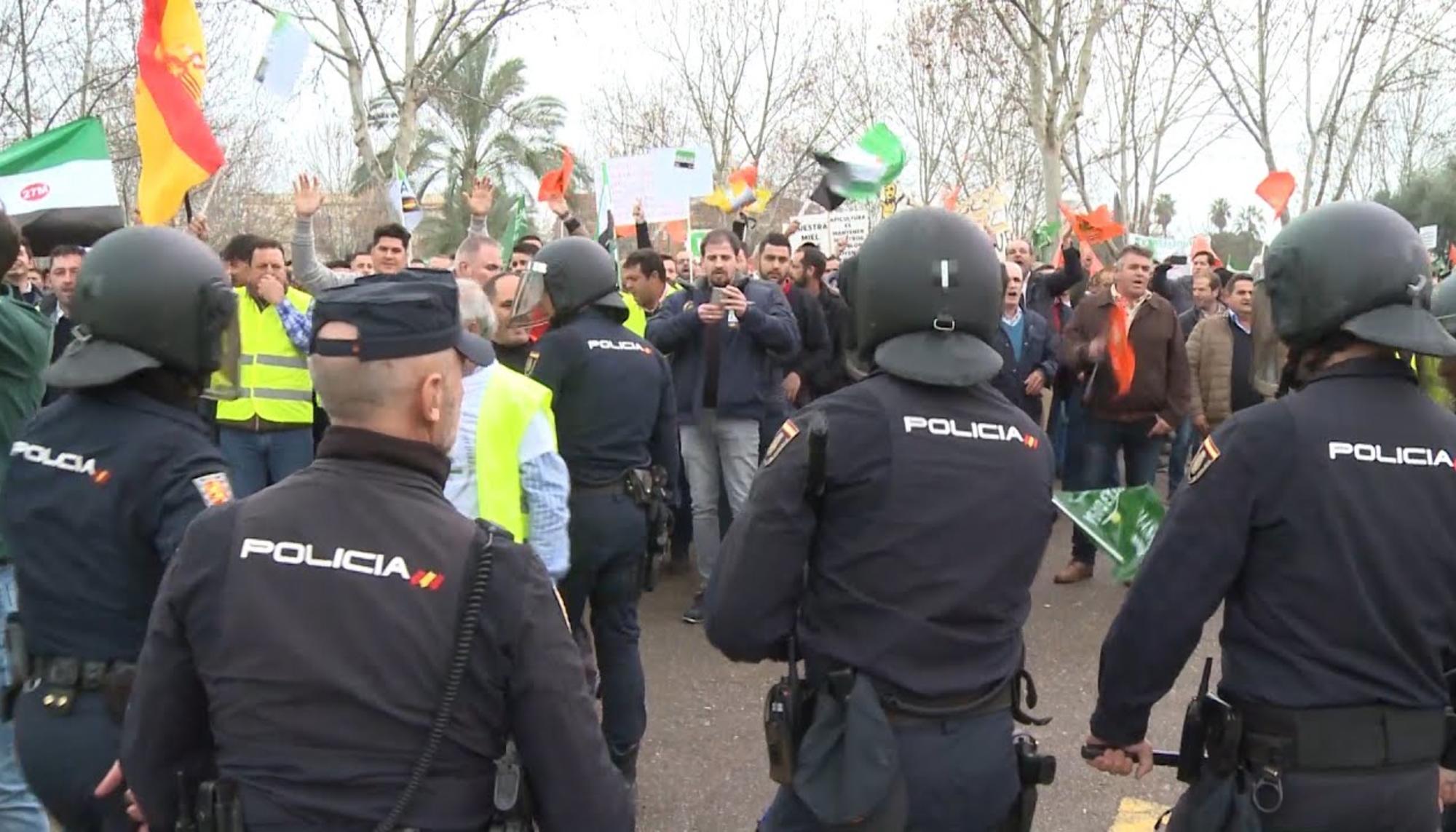 Protesta campo Don Benito