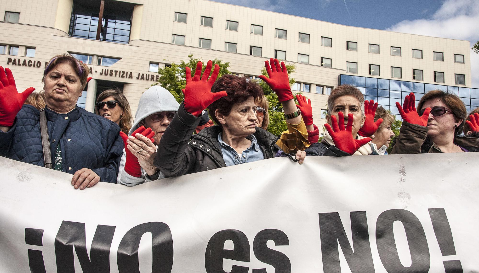 Concentración en Pamplona por el juicio a La Manada