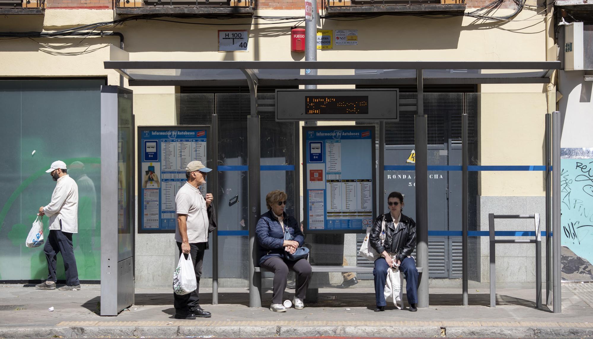 Parada autobus de la EMT 