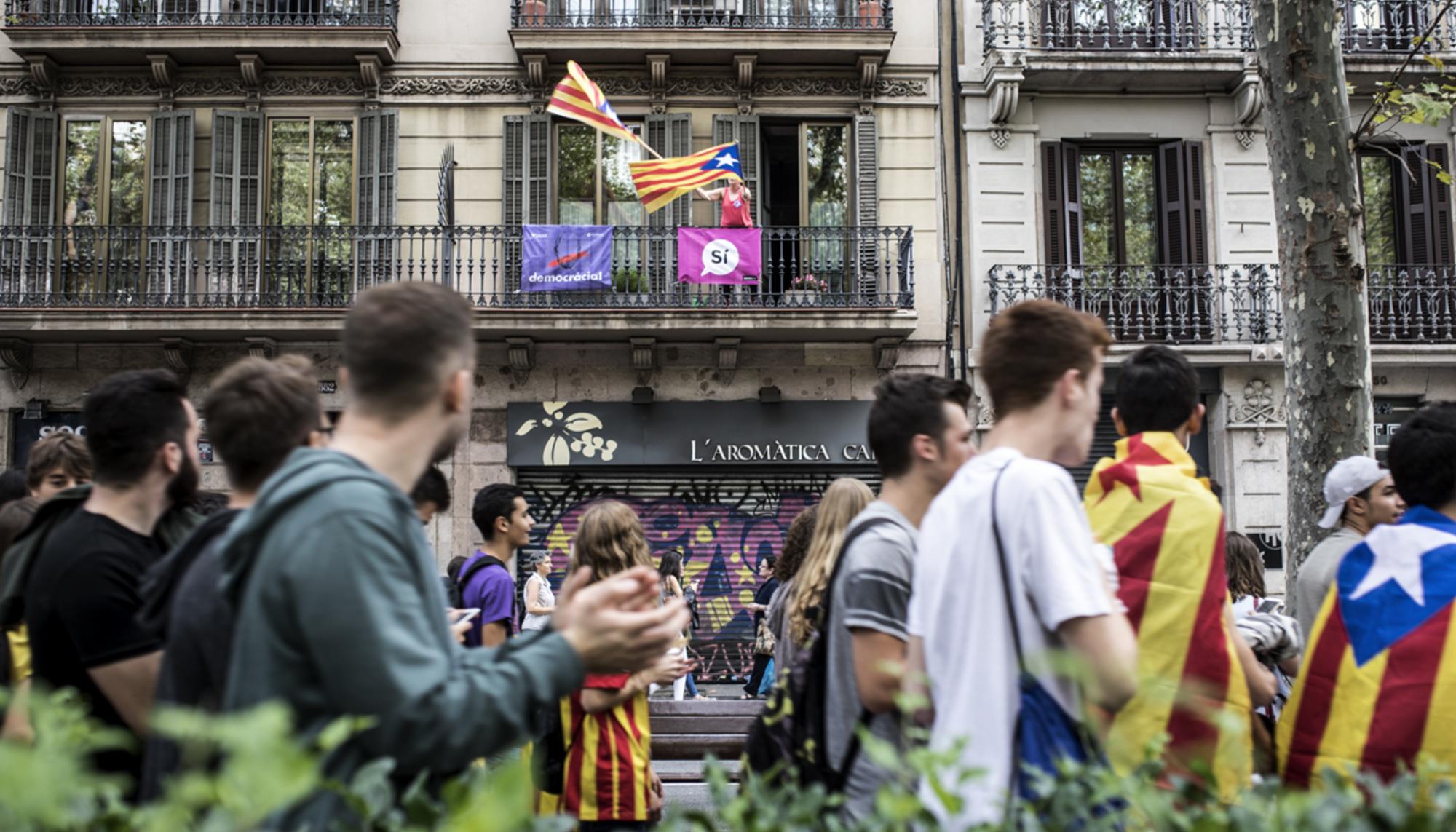 Manifestación de estudiantes en Barcelona