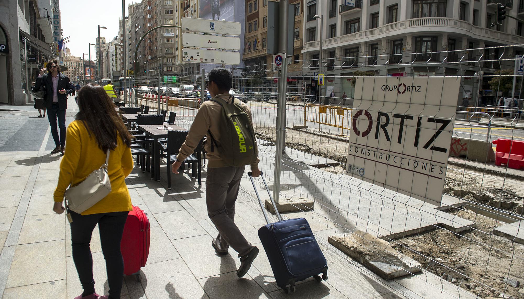 Obras y turismo en la Gran Vía madrileña