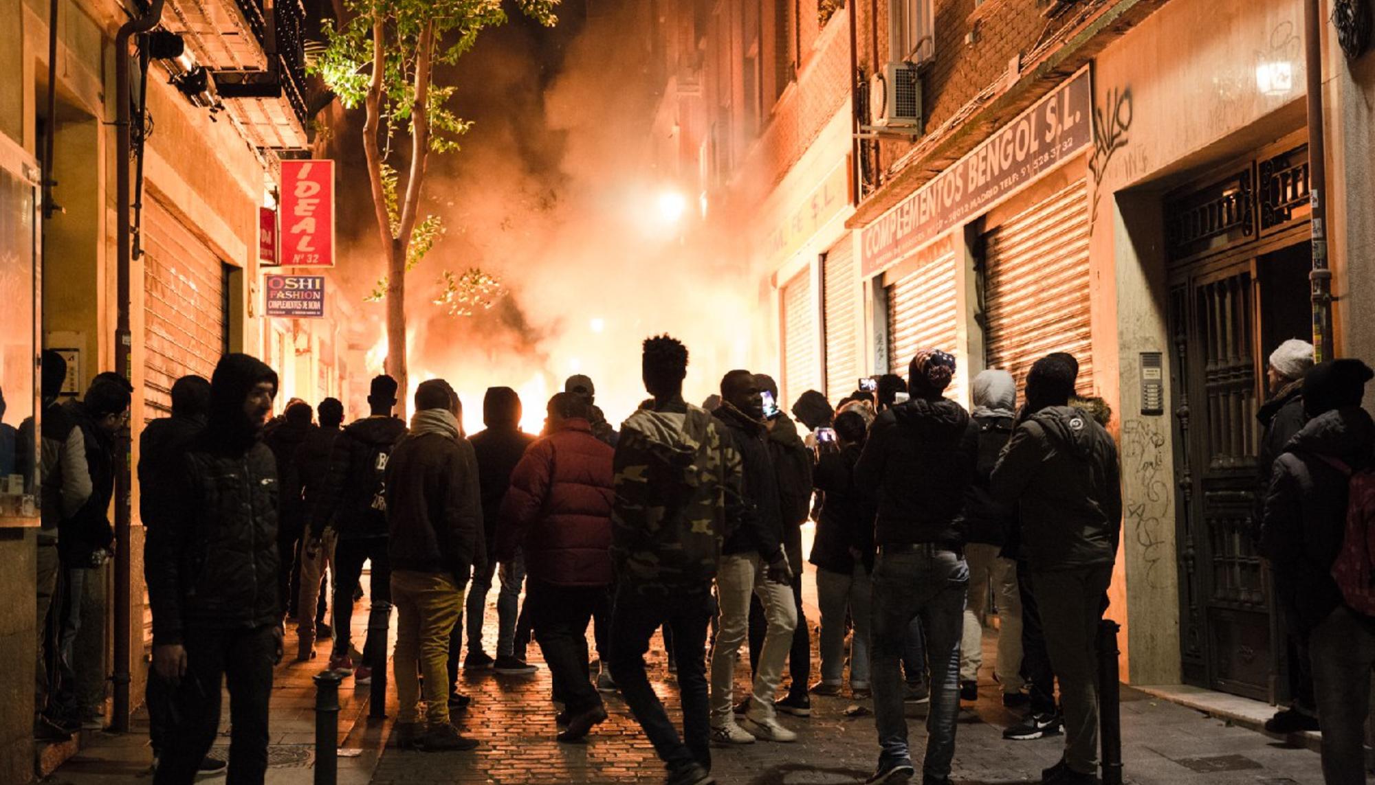 Protesta manteros Lavapiés
