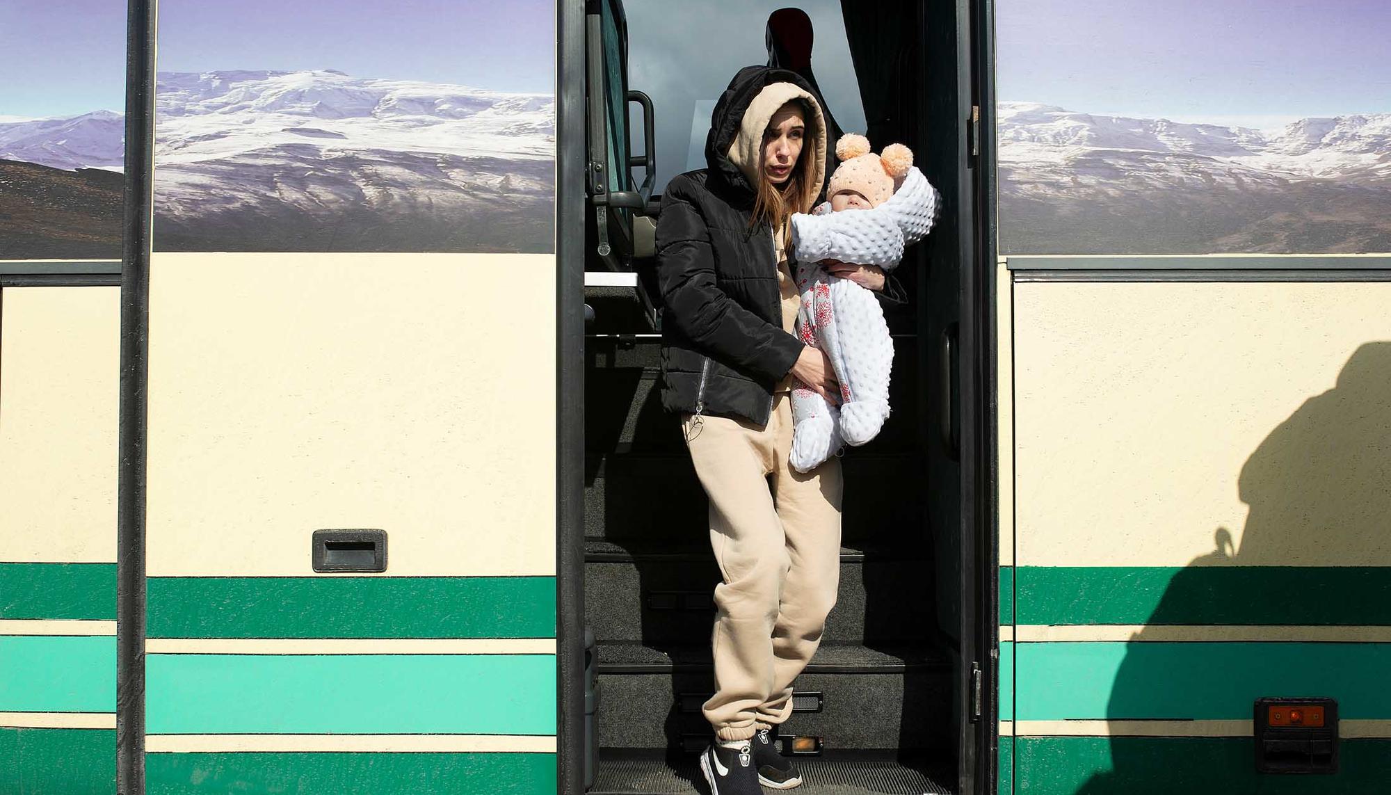 Ucranianos refugiados en Tesco - 10