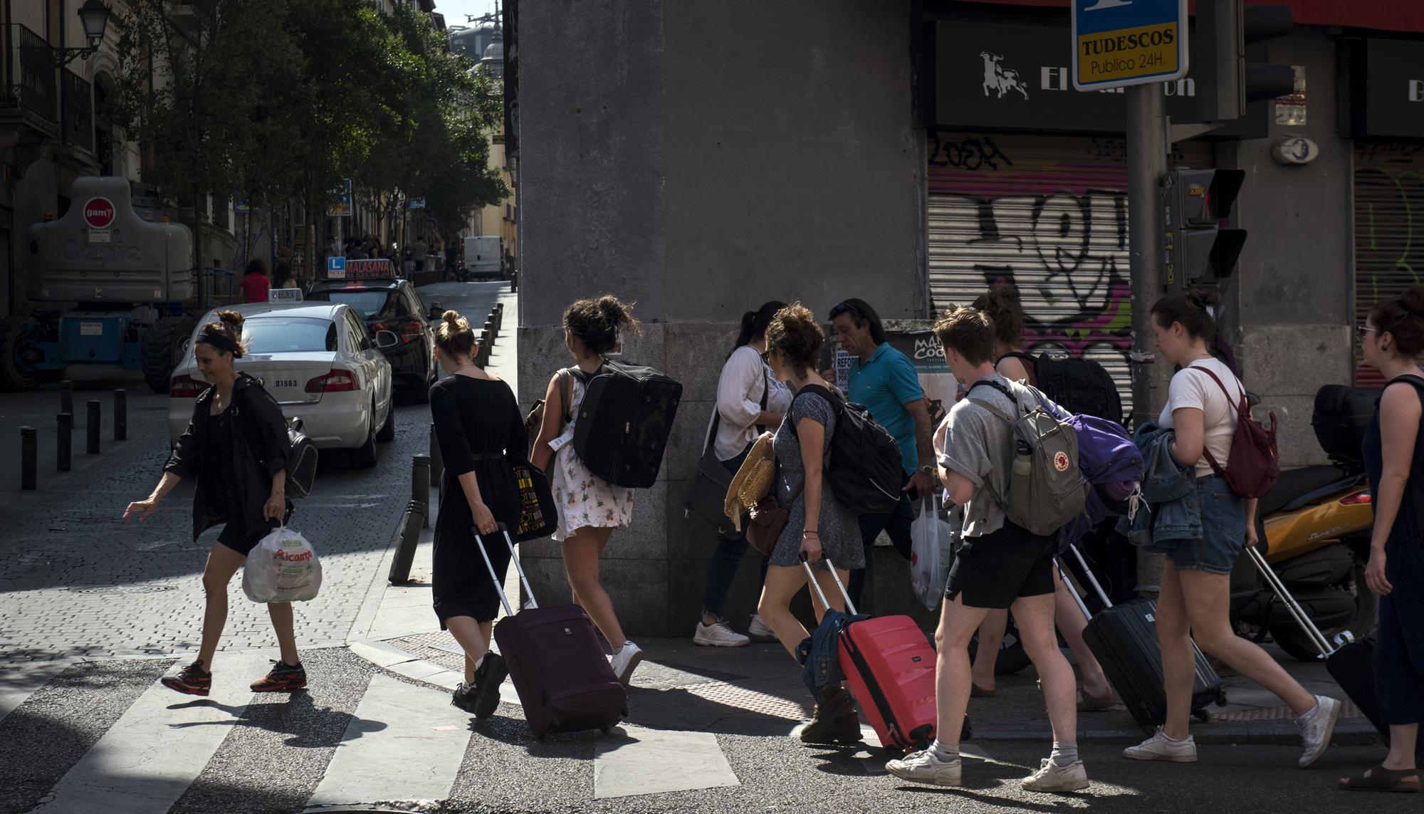 Turistas en Malasaña, Madrid