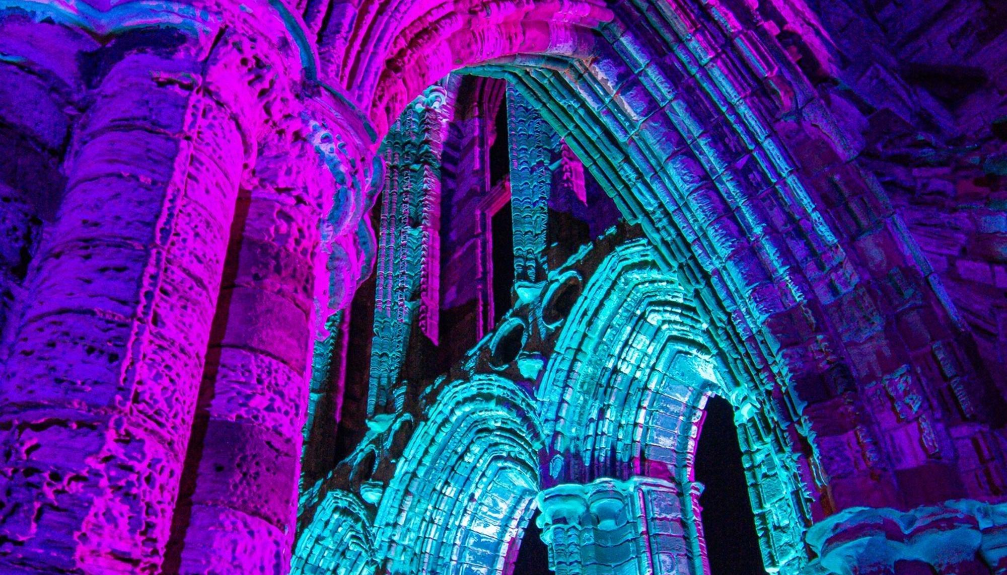 Whitby Abbey Illuminated Arches