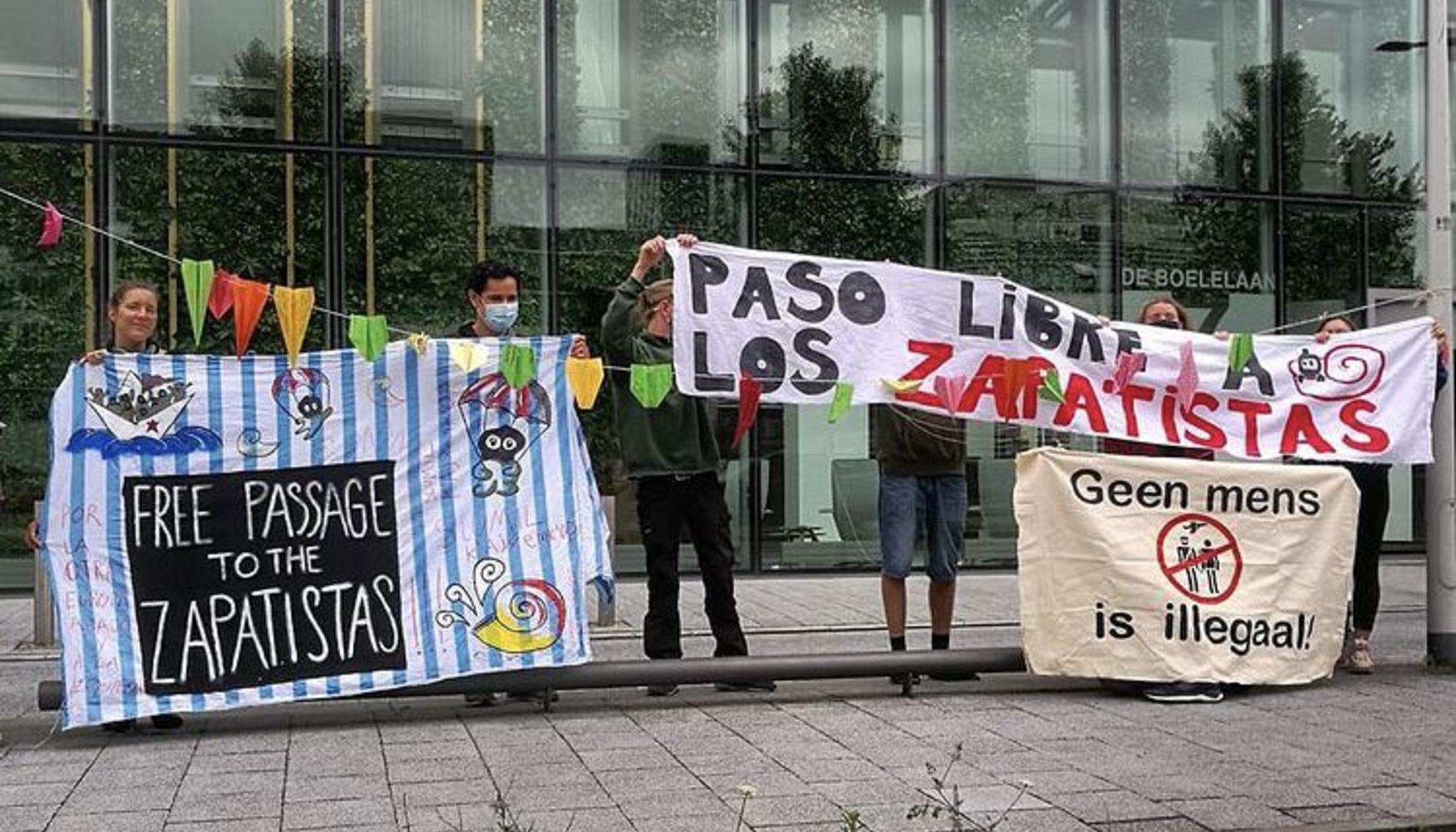 Paso libre Zapatistas en Holanda