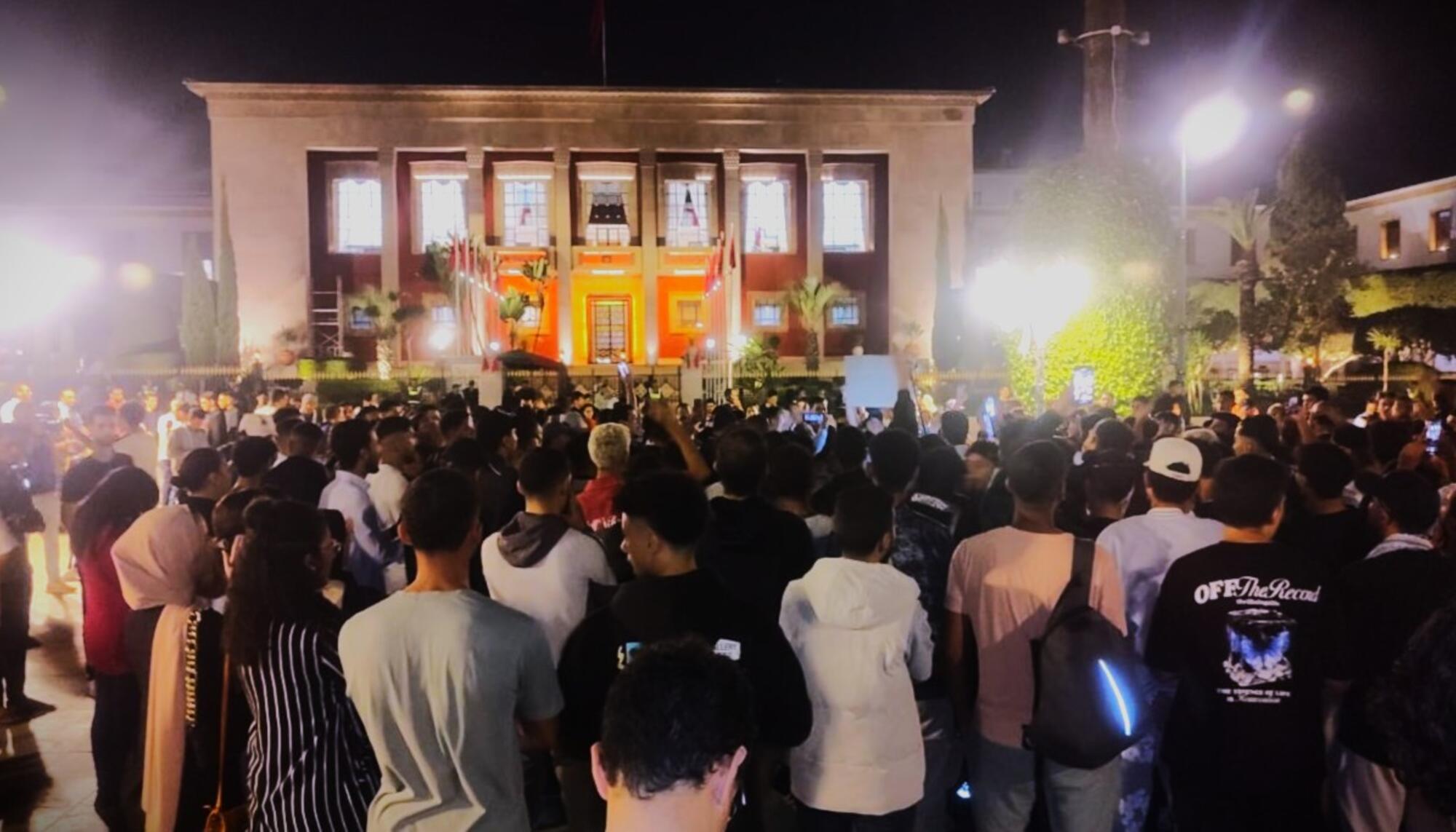 Manifestaciones de GenZ212 en Rabat.