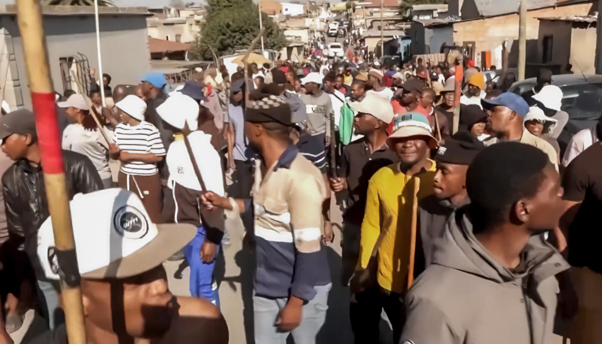 Manifestación antiinmigración Sudáfrica