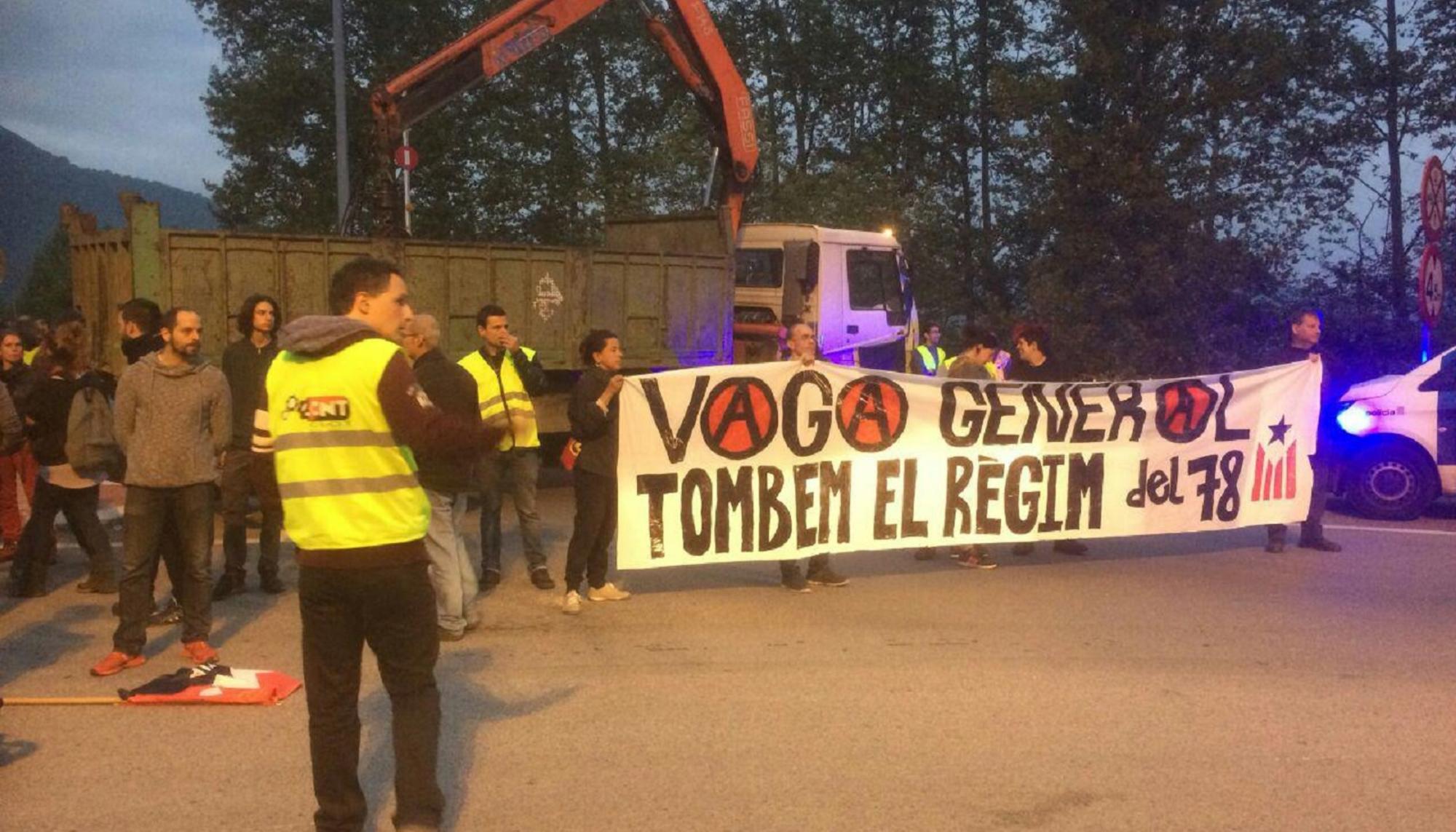 Piquete huelga Catalunya
