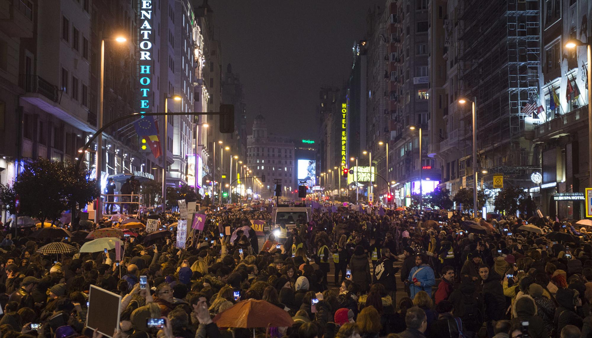 Manifestación 8 M Gran Vía