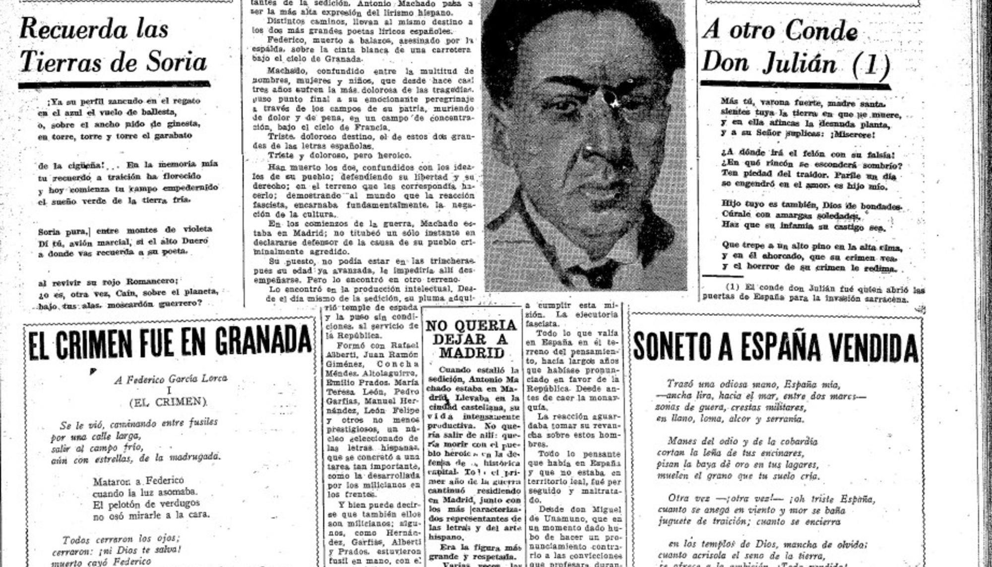 La muerte del poeta en "España Democrática"
