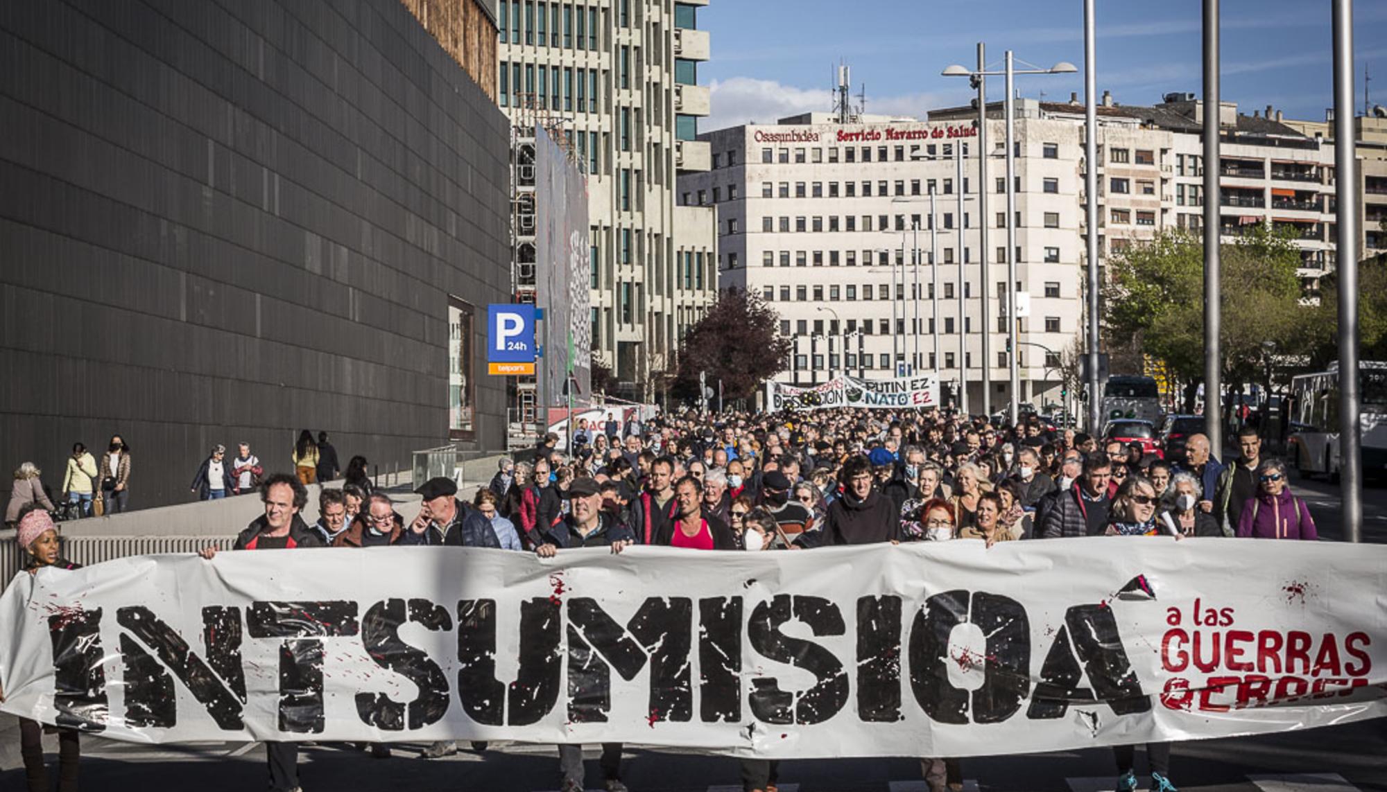 Manifestación Pamplona Guerra en Ucrania