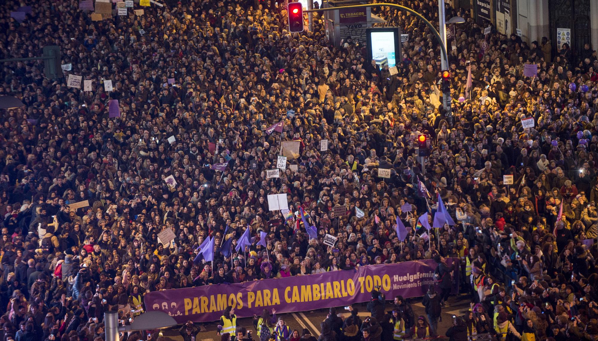 Día internacional de la mujer, 8 de marzo, en Madrid. 2