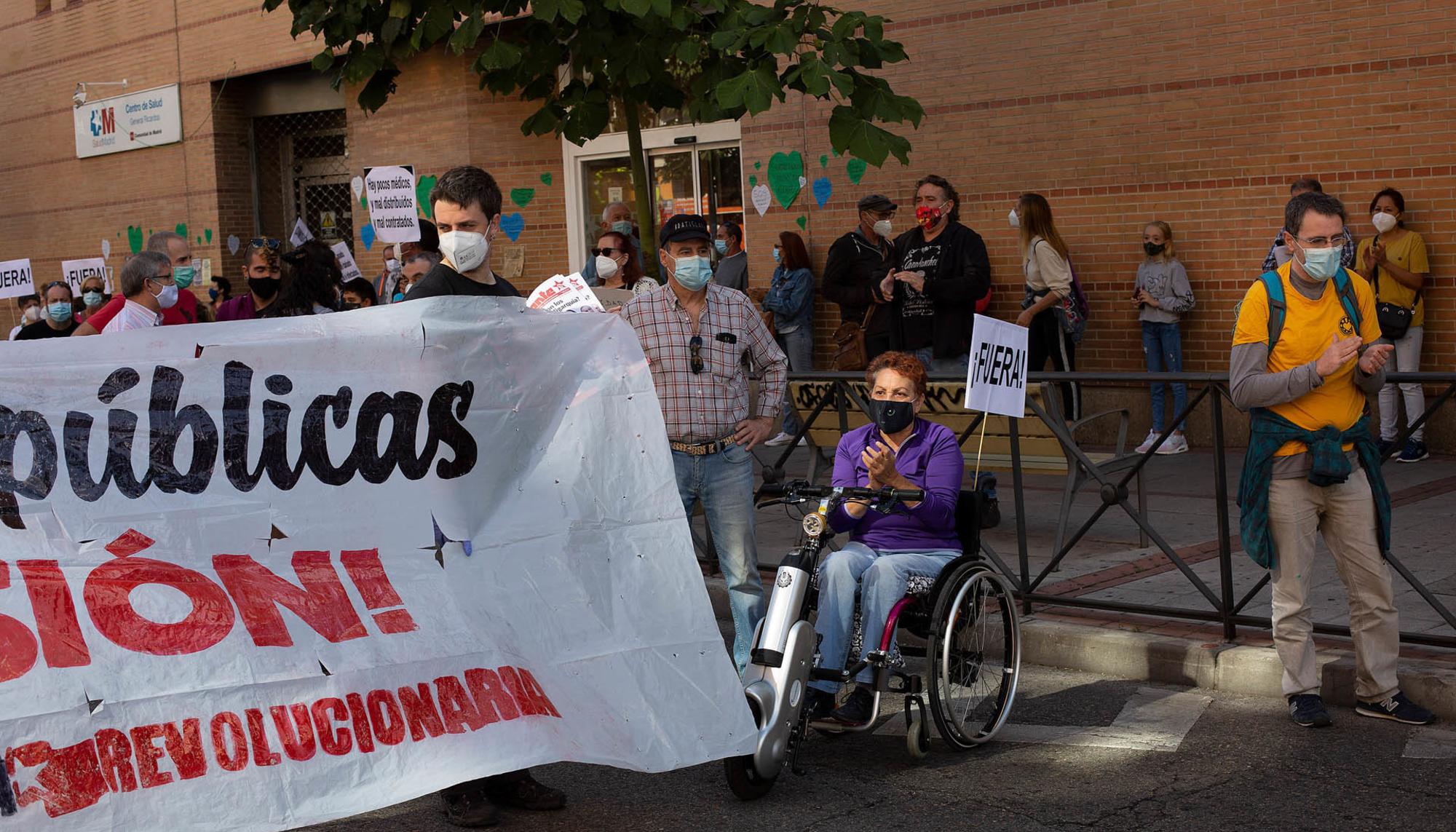 Manifestación contra la "segregación de clase" en Carabanchel, el domingo 27 de septiembre de 2020. - 3