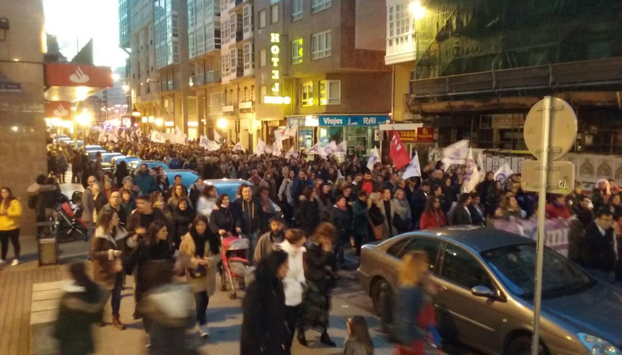 Mnifestación femnista Coruña