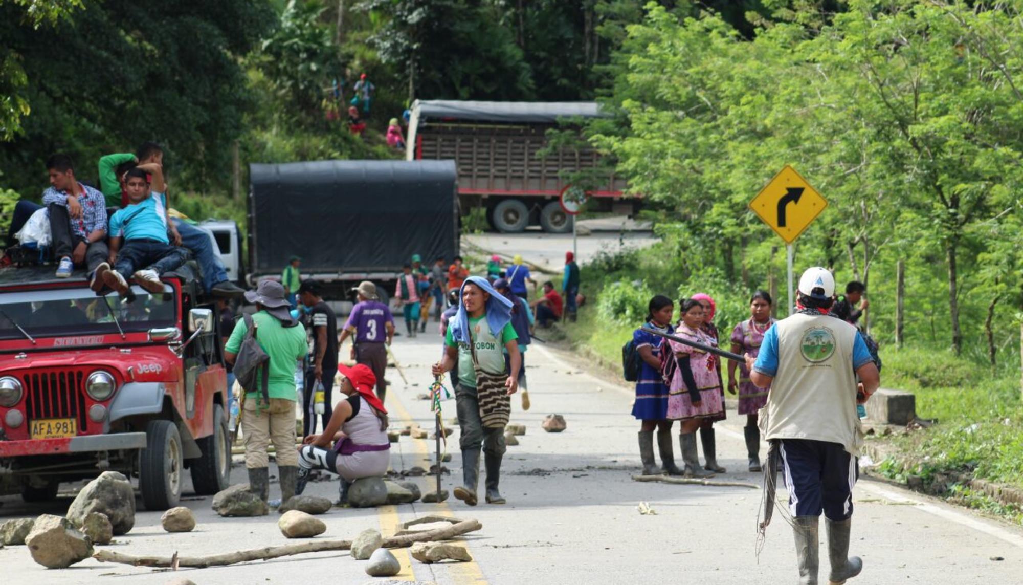 Protestas indígenas en el departamento de Risaralda.