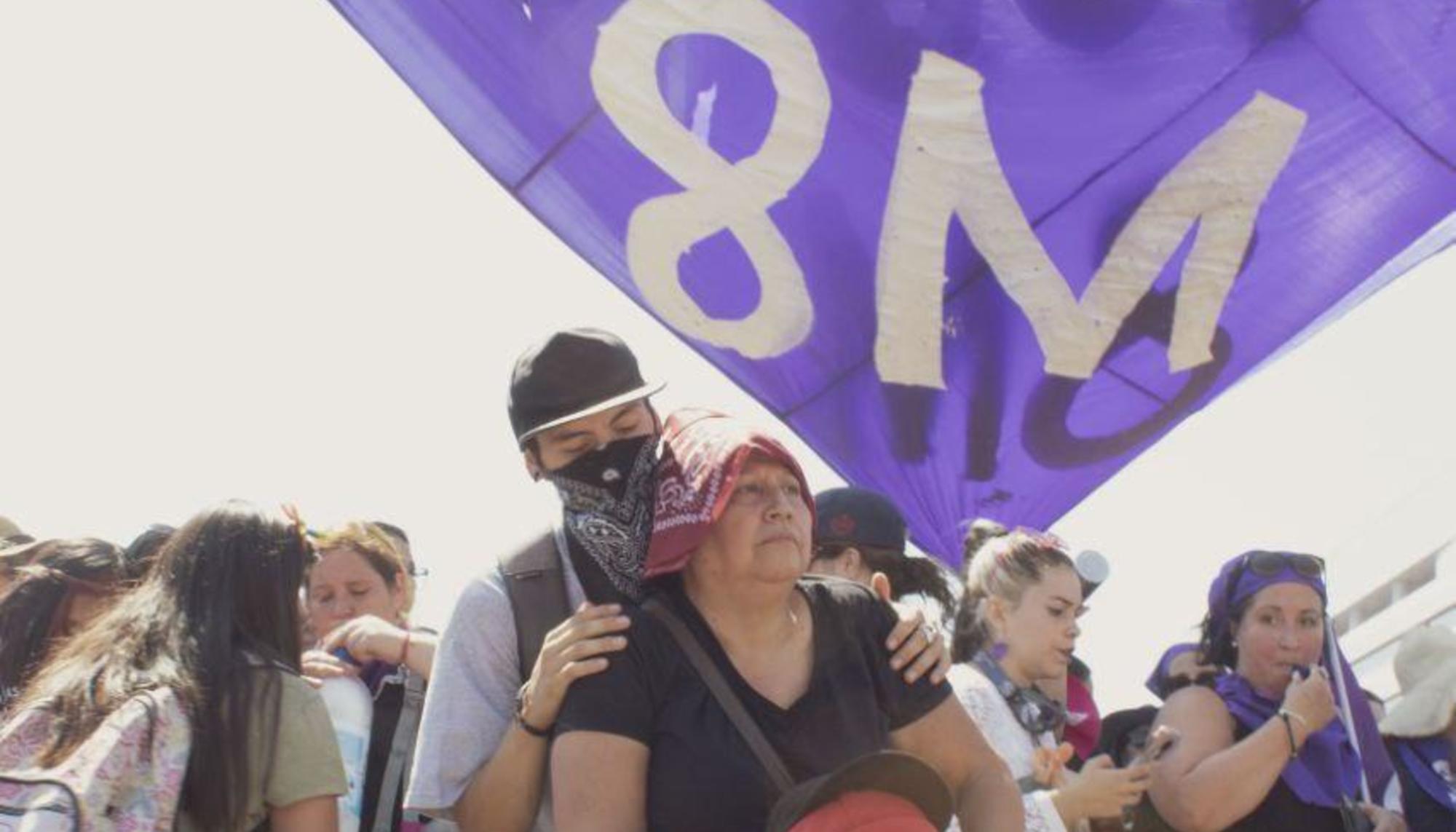 Manifestantes en Chile el 8 de marzo