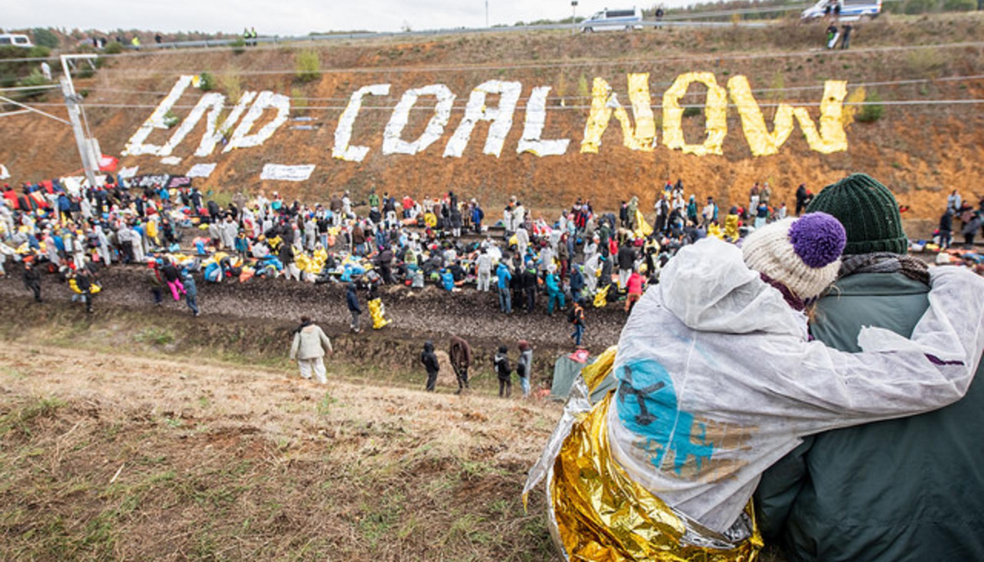 Protesta de Ende Gelände en octubre de 2018.