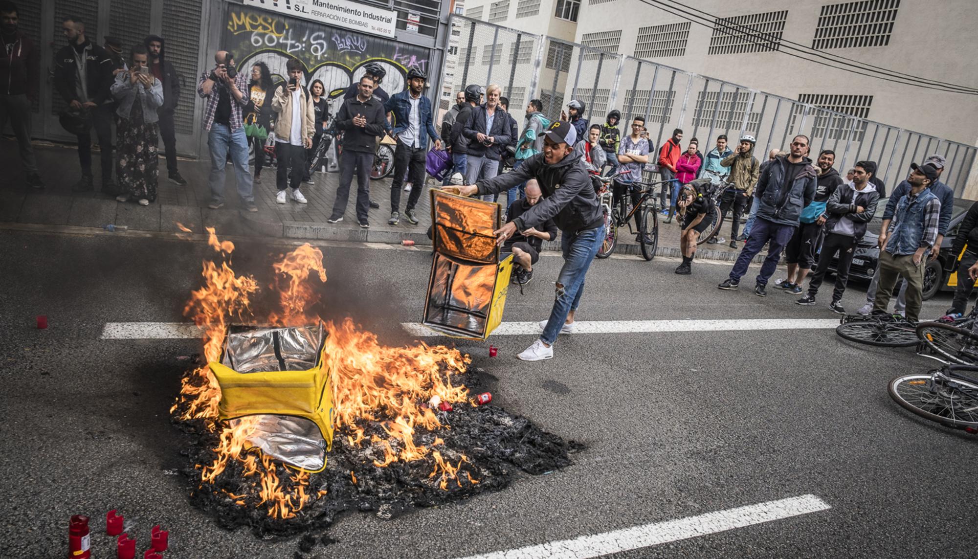 Protesta muerte trabajador Glovo