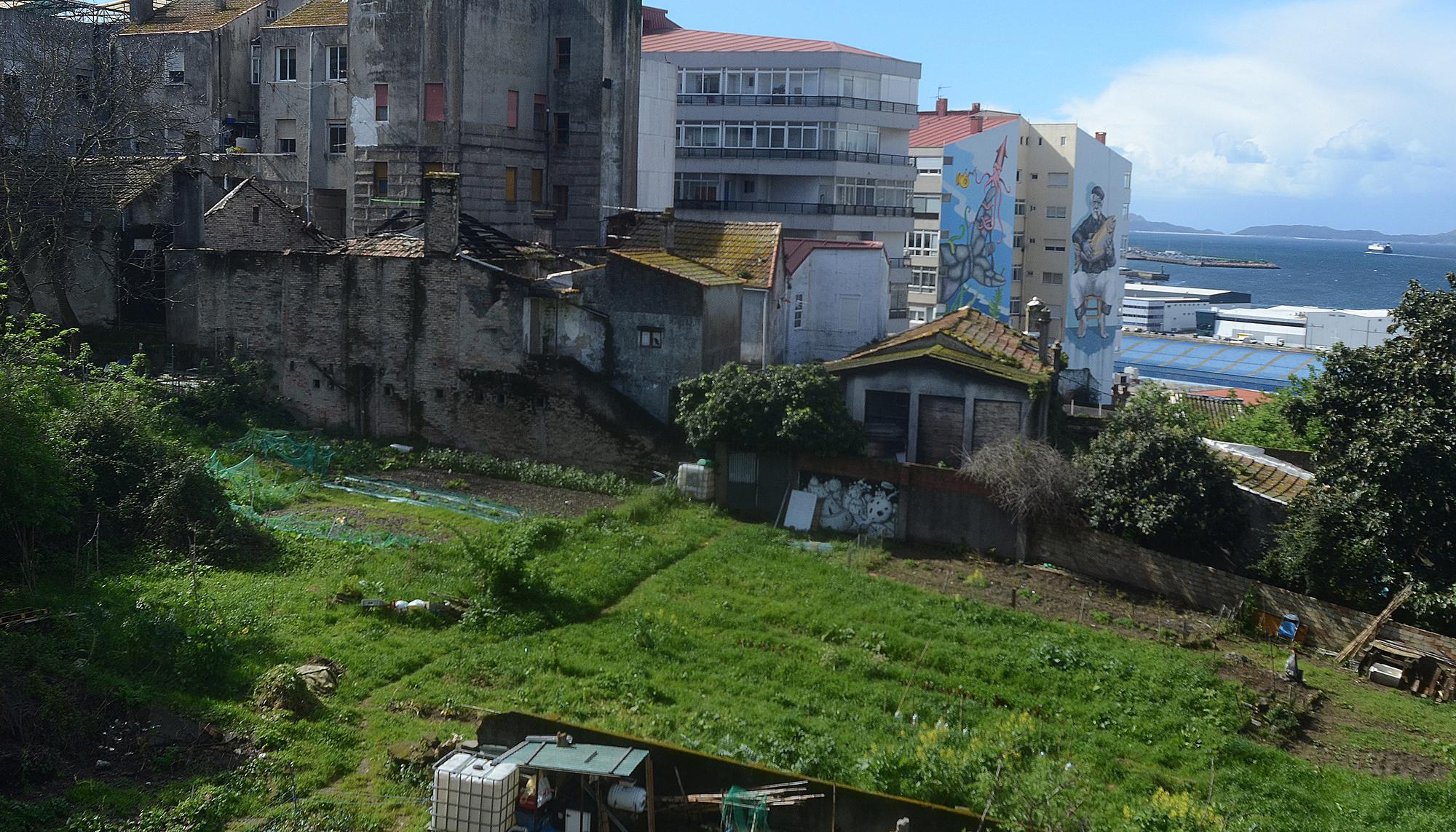 Unha zona do Barrio do Cura antes da demolición