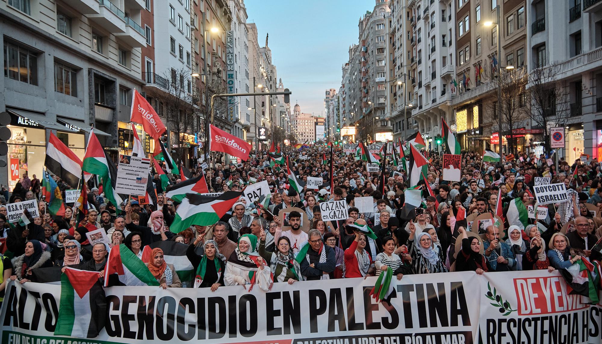 Manifestación estatal Palestina Madrid 25 enero 2024 - 2
