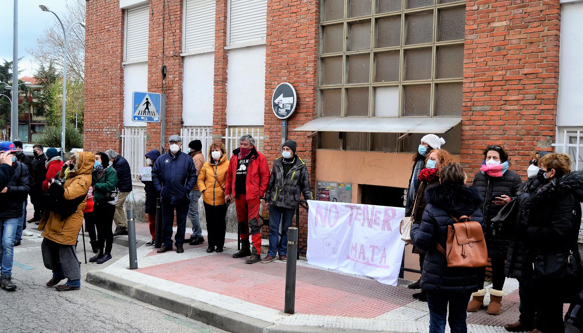 Protesta en Villalba por muerte de persona sin hogar 3