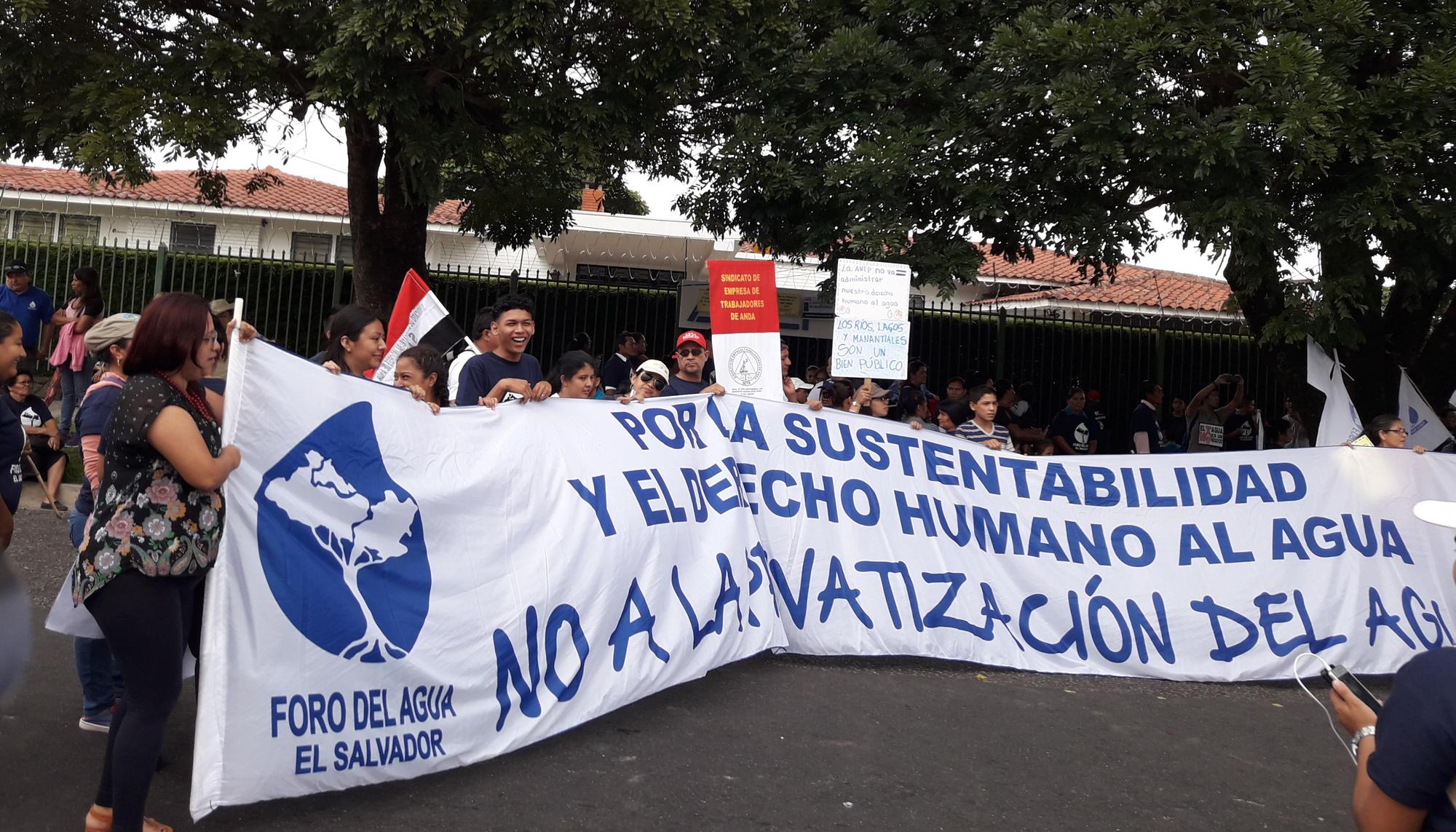 Manifestación Foro del Agua. El Salvador