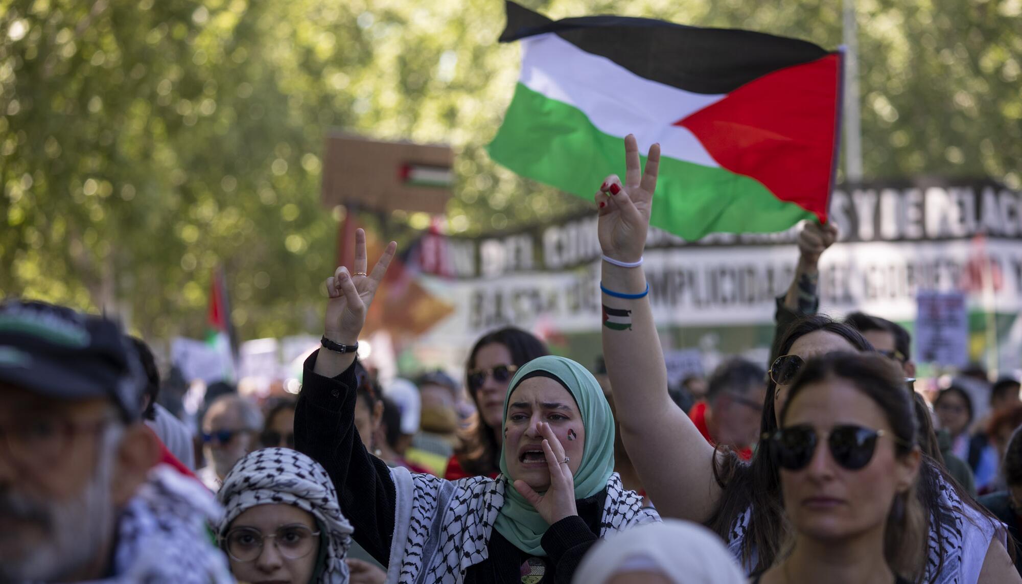Manifestación Palestina Madrid 21 abril - 2