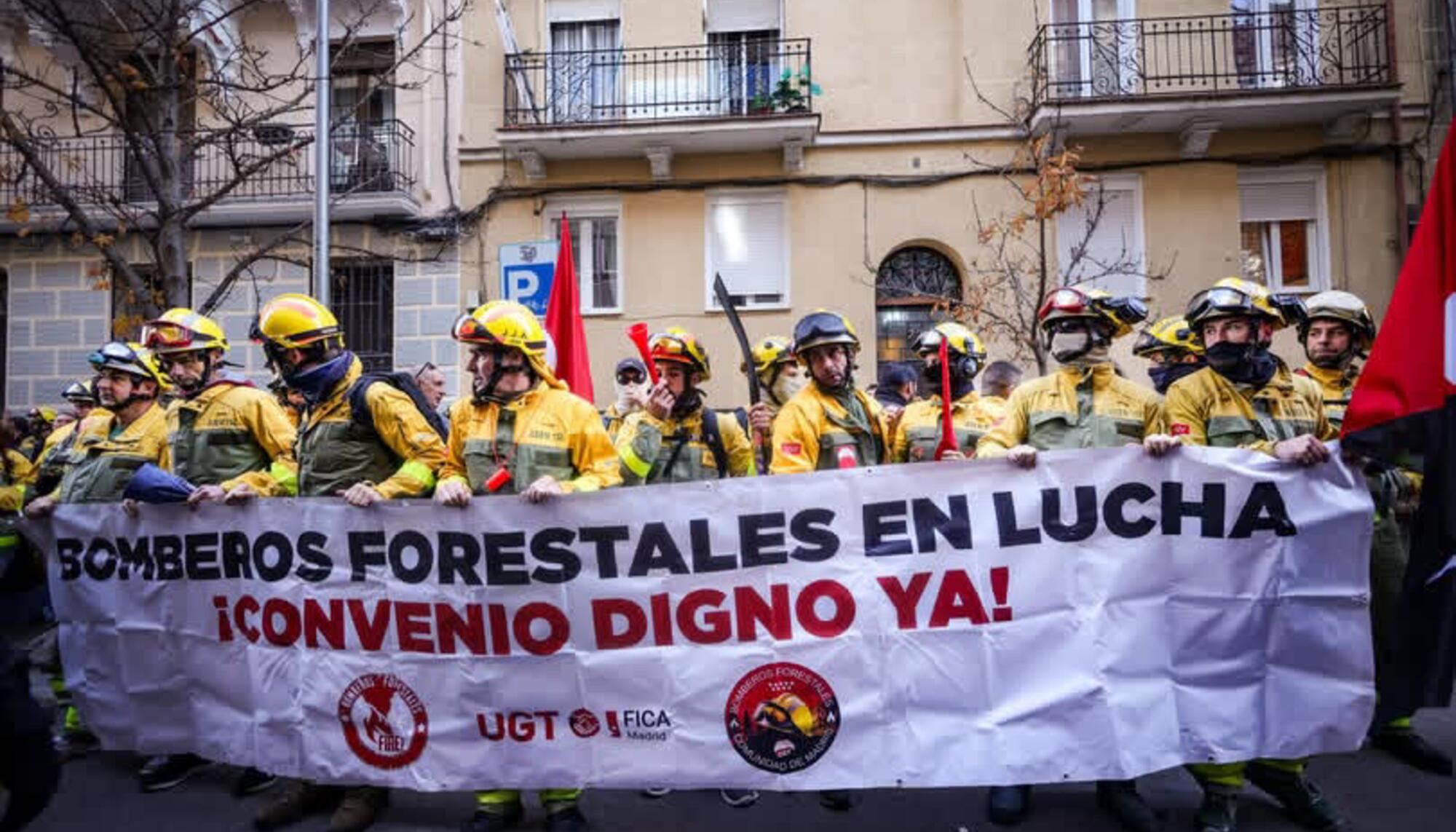 Protesta bomberos forestales tragsa 2