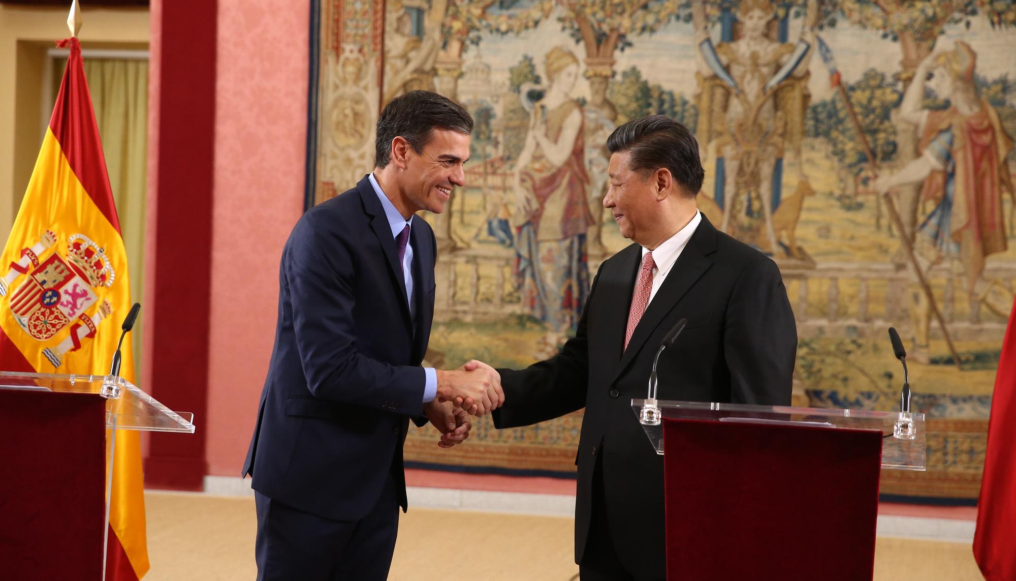 Pedro Sánchez y Xi Jinping