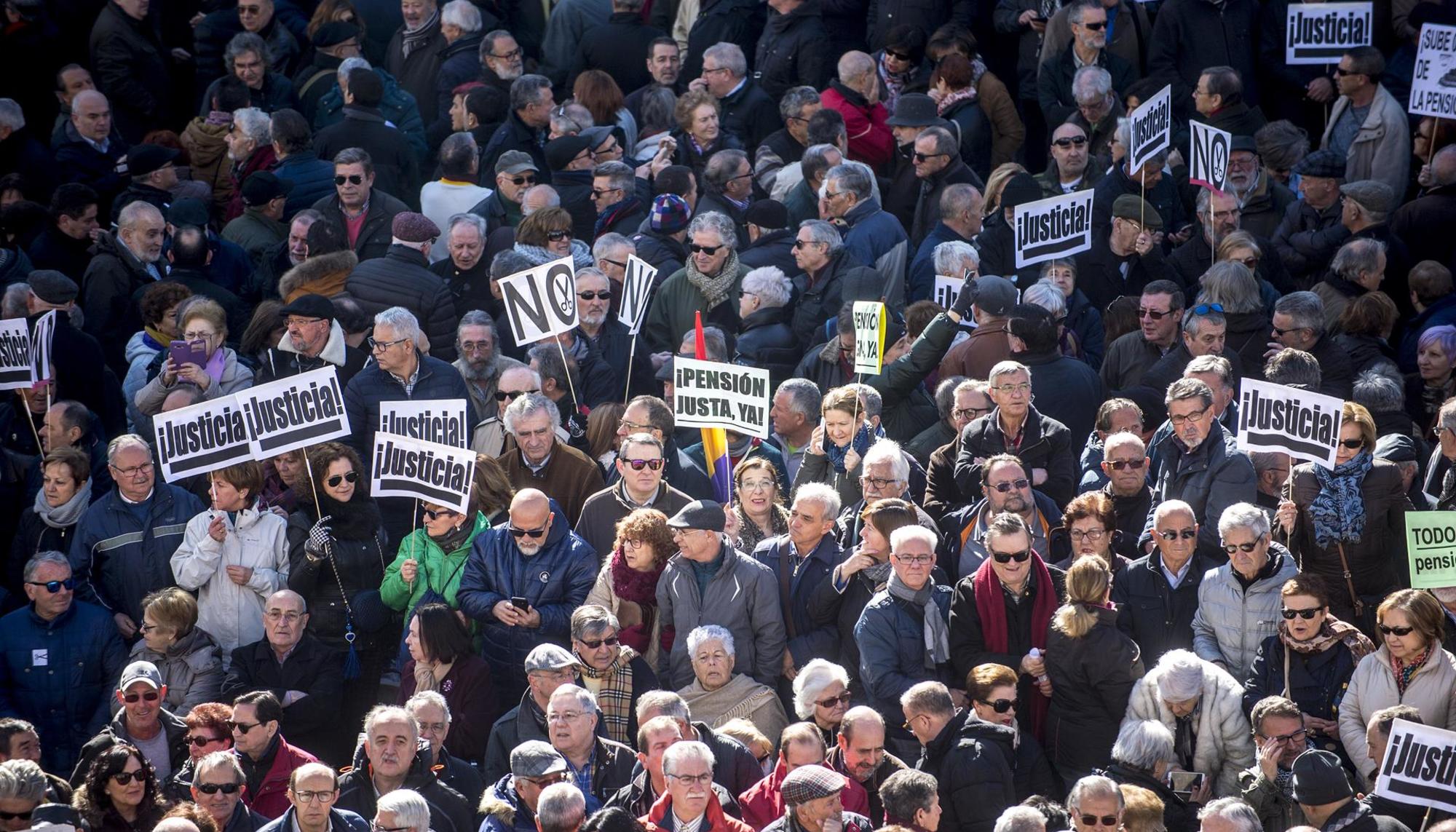 Pensionistas manifestación Congreso