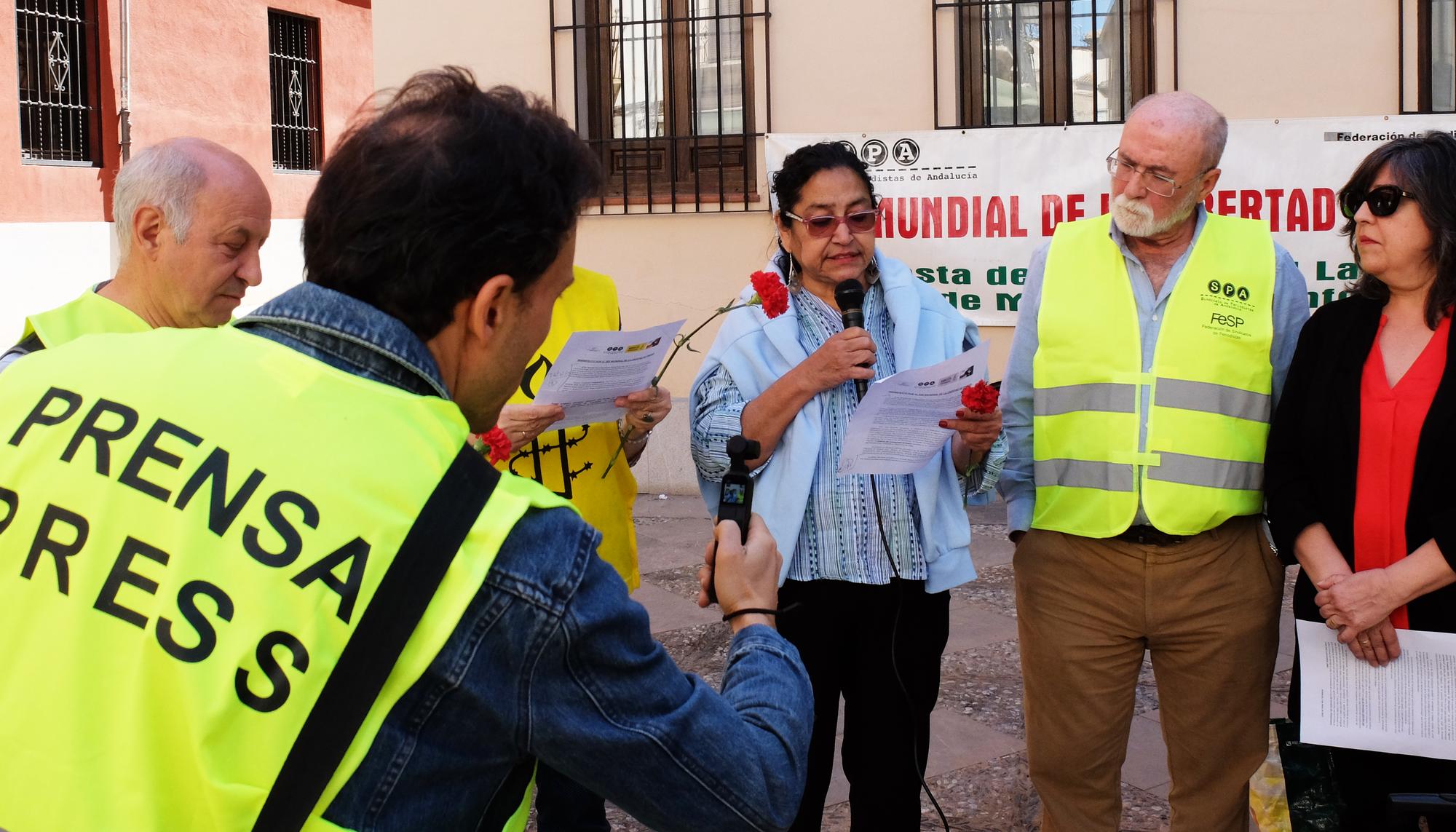 Patricia Orozco en el Día Mundial de la Libertad de Prensa en Granada