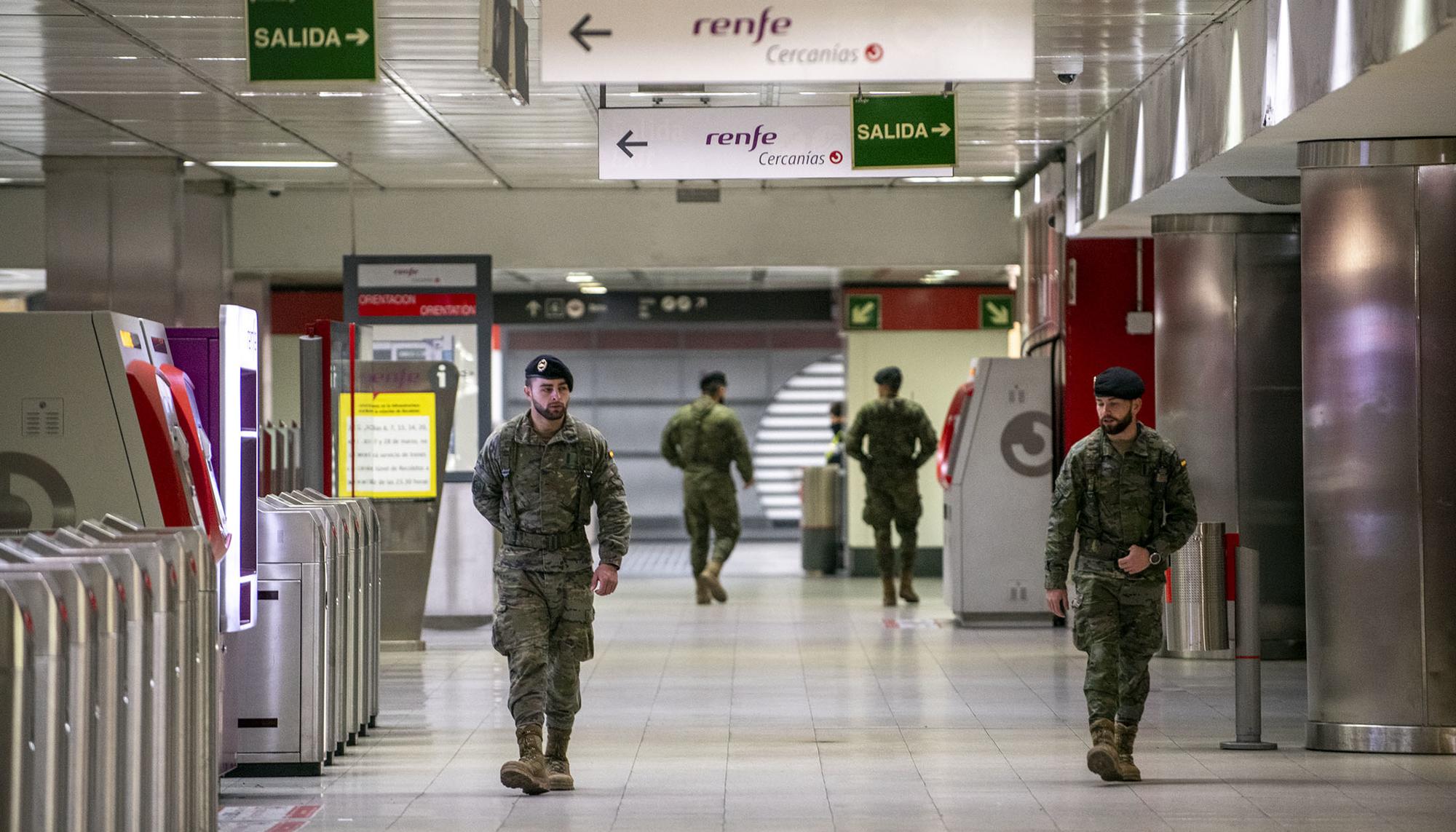 Estación de Cercanias de Nuevos Ministerios Coronavirus