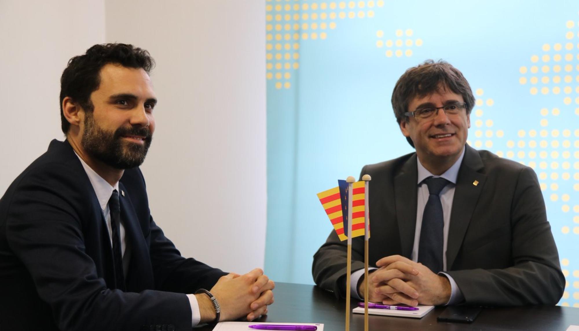 Roger Torrent y Carles Puigdemont