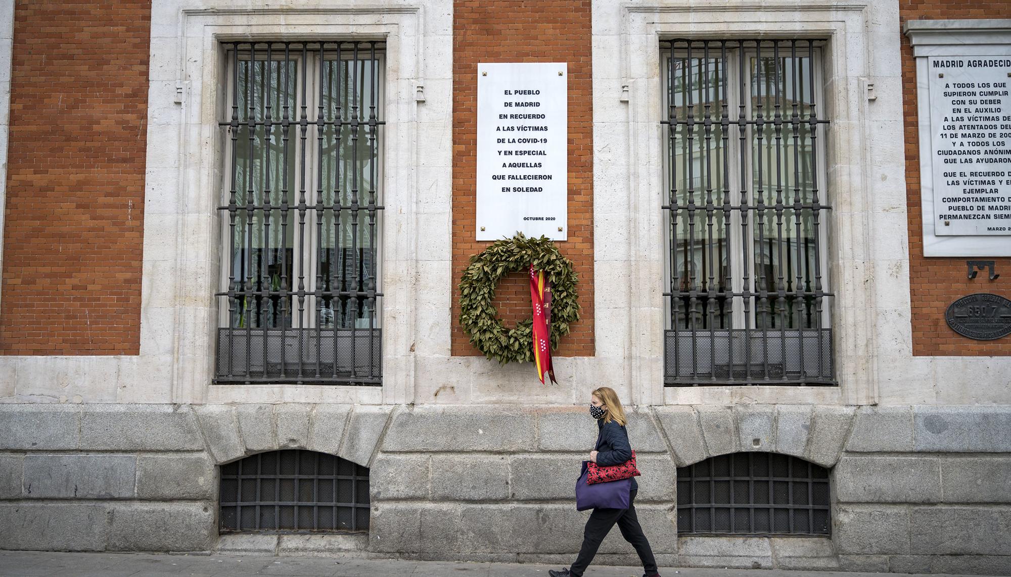 Homenaje a fallecidos coronavirus Madrid